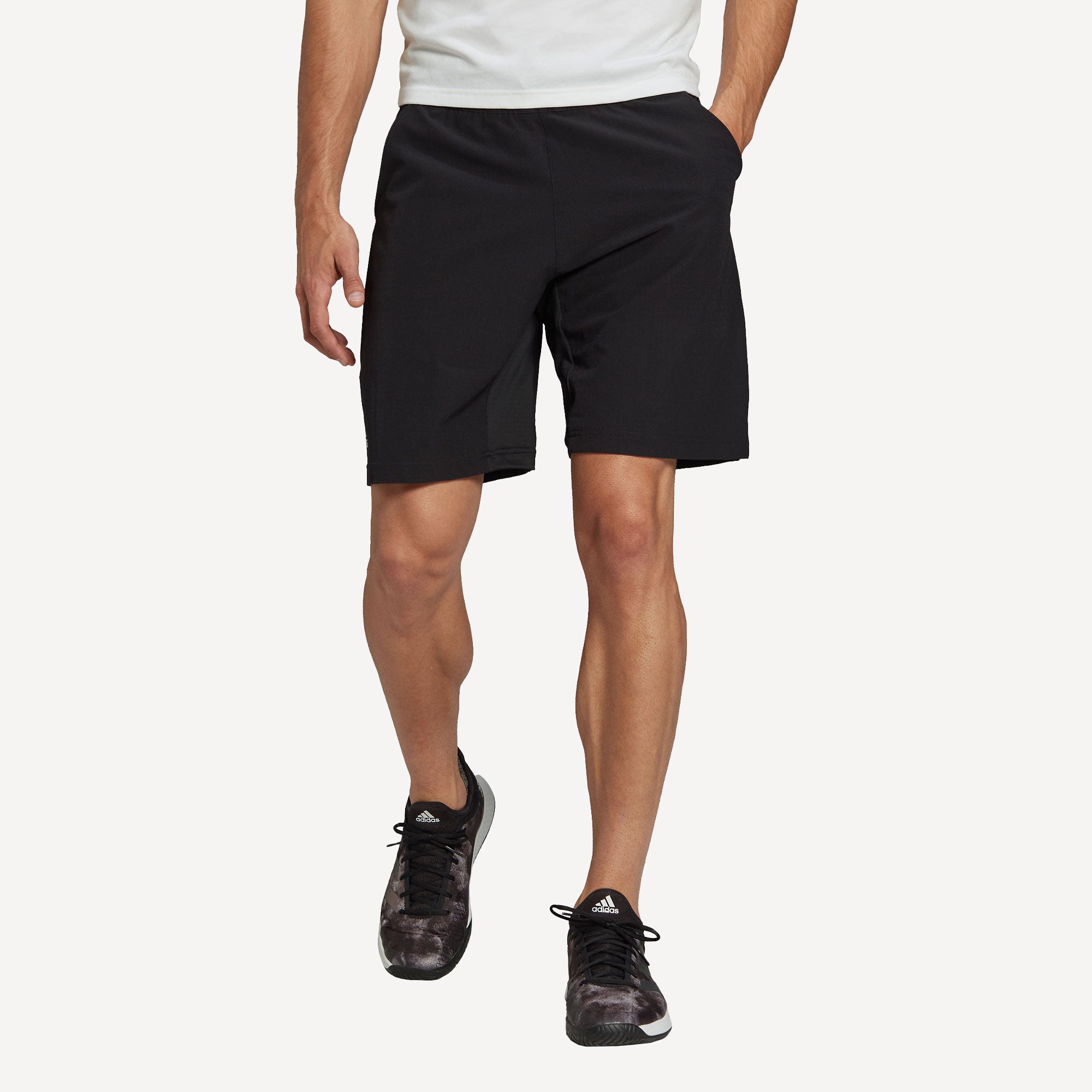 adidas Ergo Men's 9-Inch Tennis Shorts Black (1)