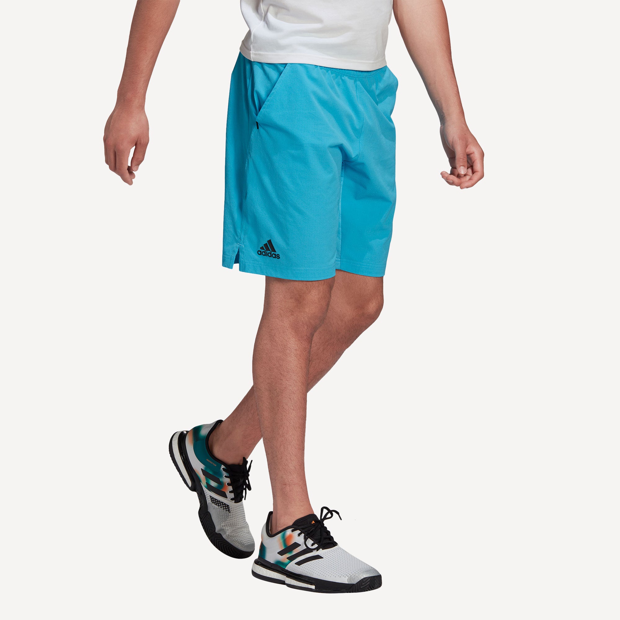 adidas Ergo Men's 9-Inch Tennis Shorts Blue (1)