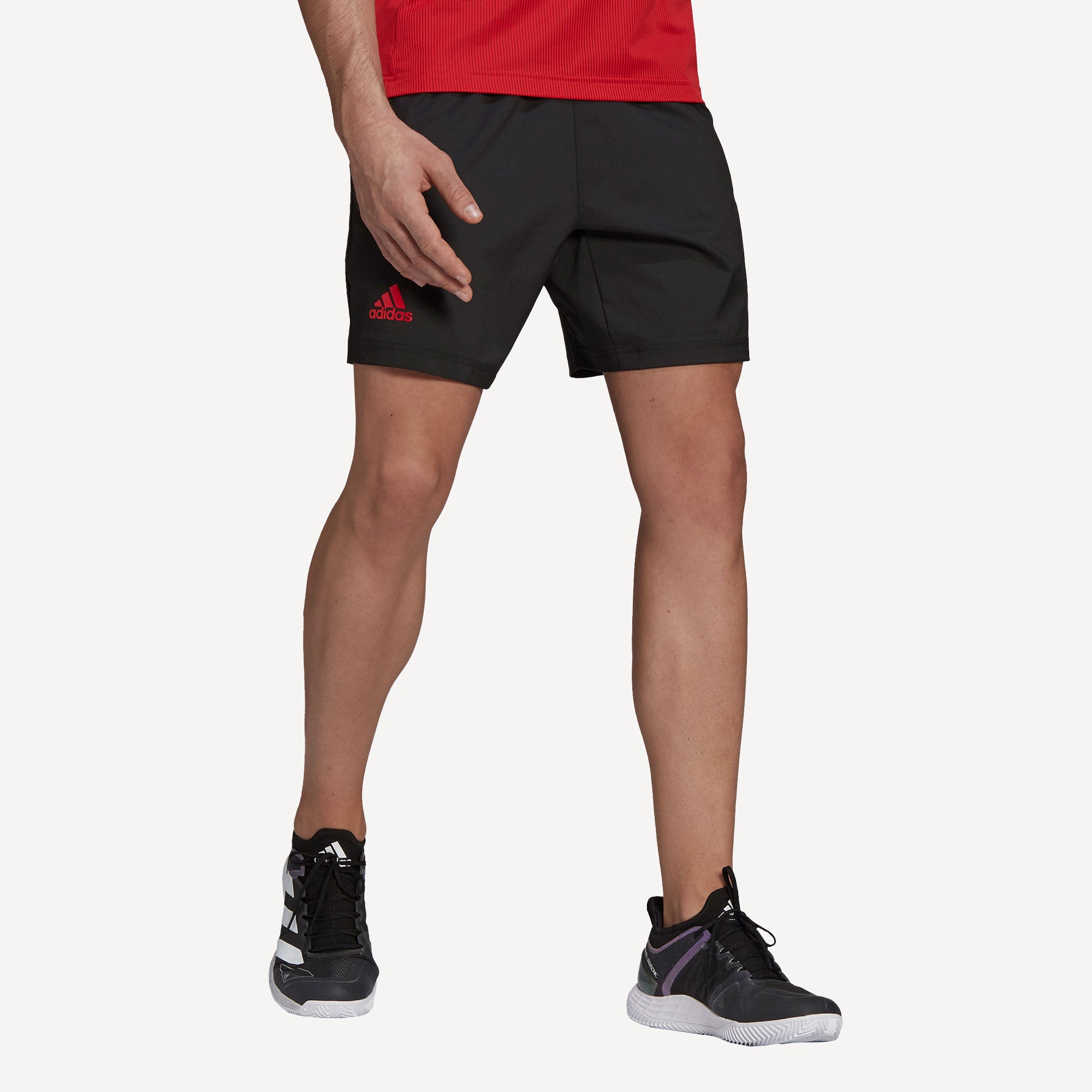 adidas Ergo Primeblue Men's 7-Inch Tennis Shorts Black (1)