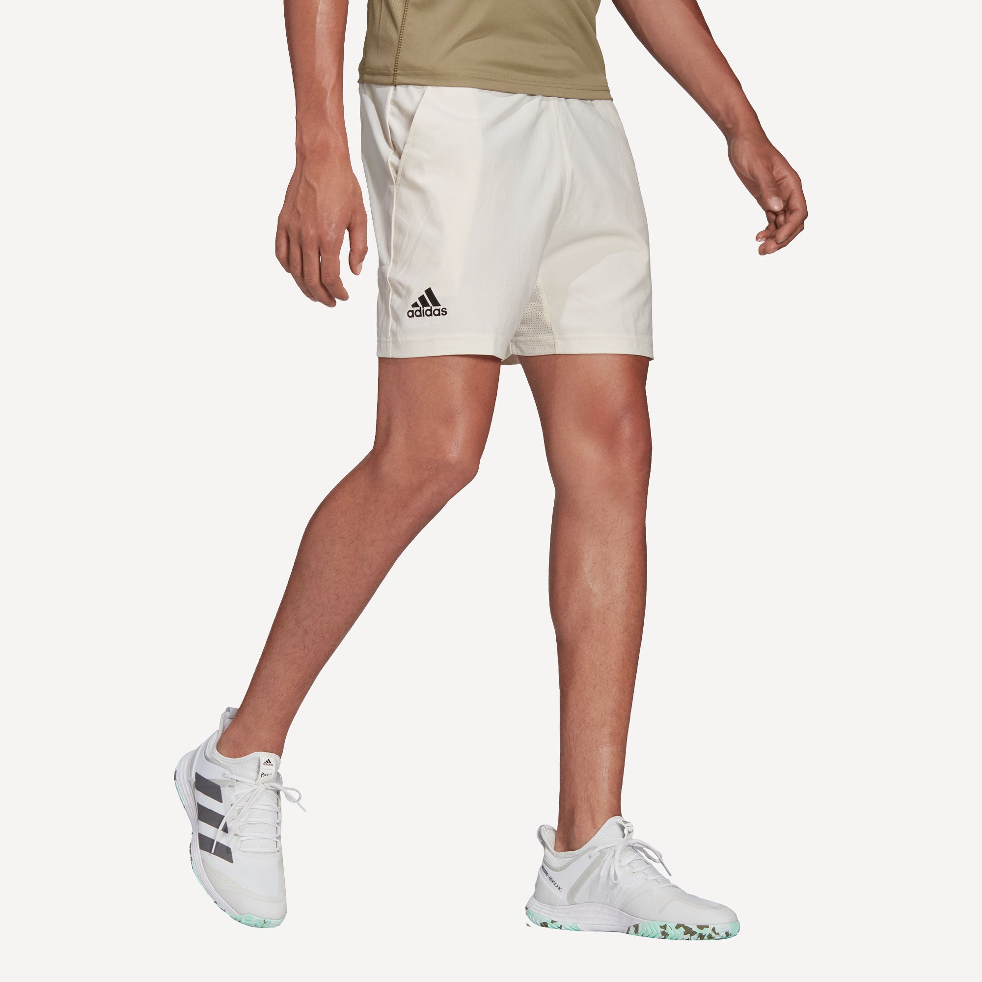 adidas Ergo Primeblue Men's 7-Inch Tennis Shorts White (1)