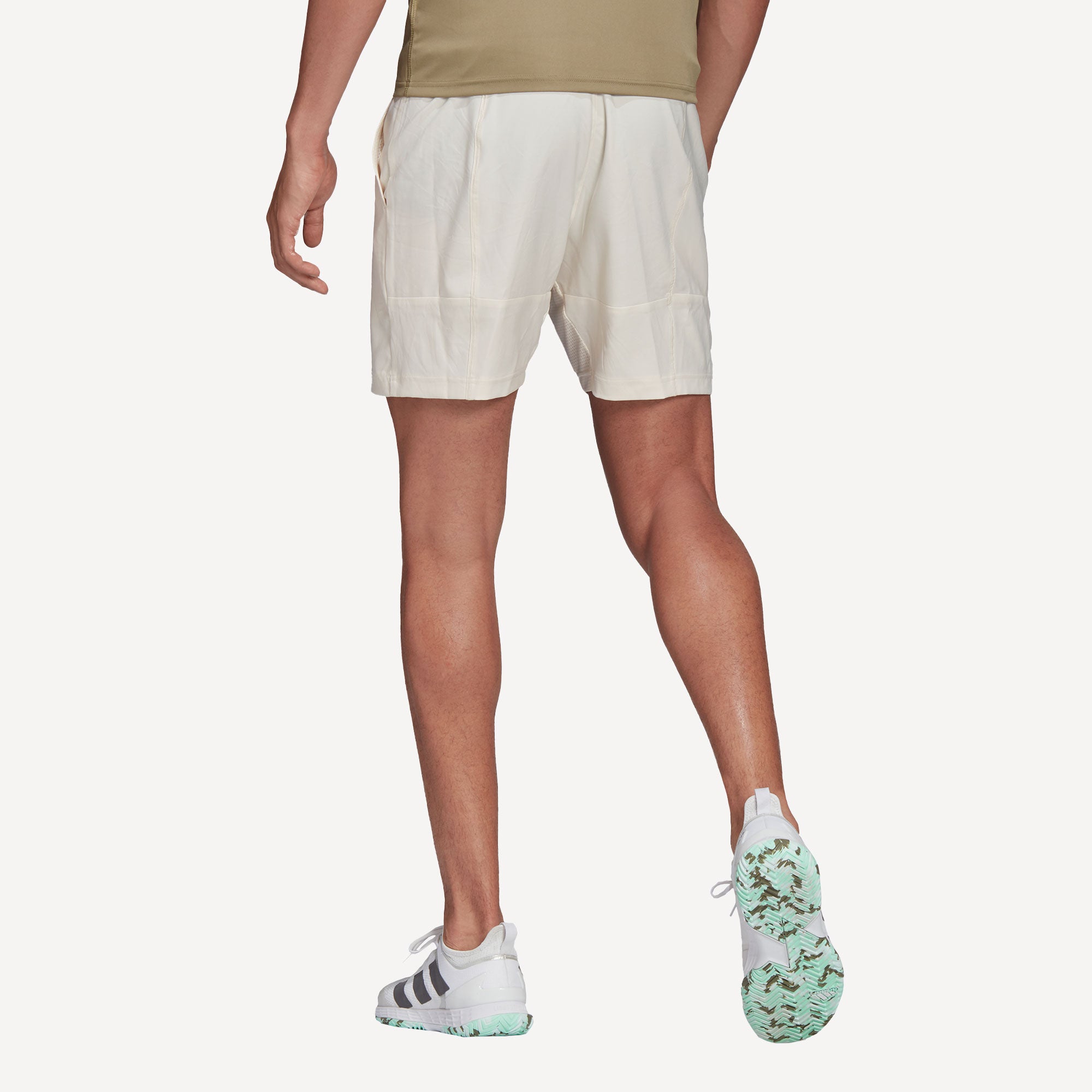 adidas Ergo Primeblue Men's 7-Inch Tennis Shorts White (2)