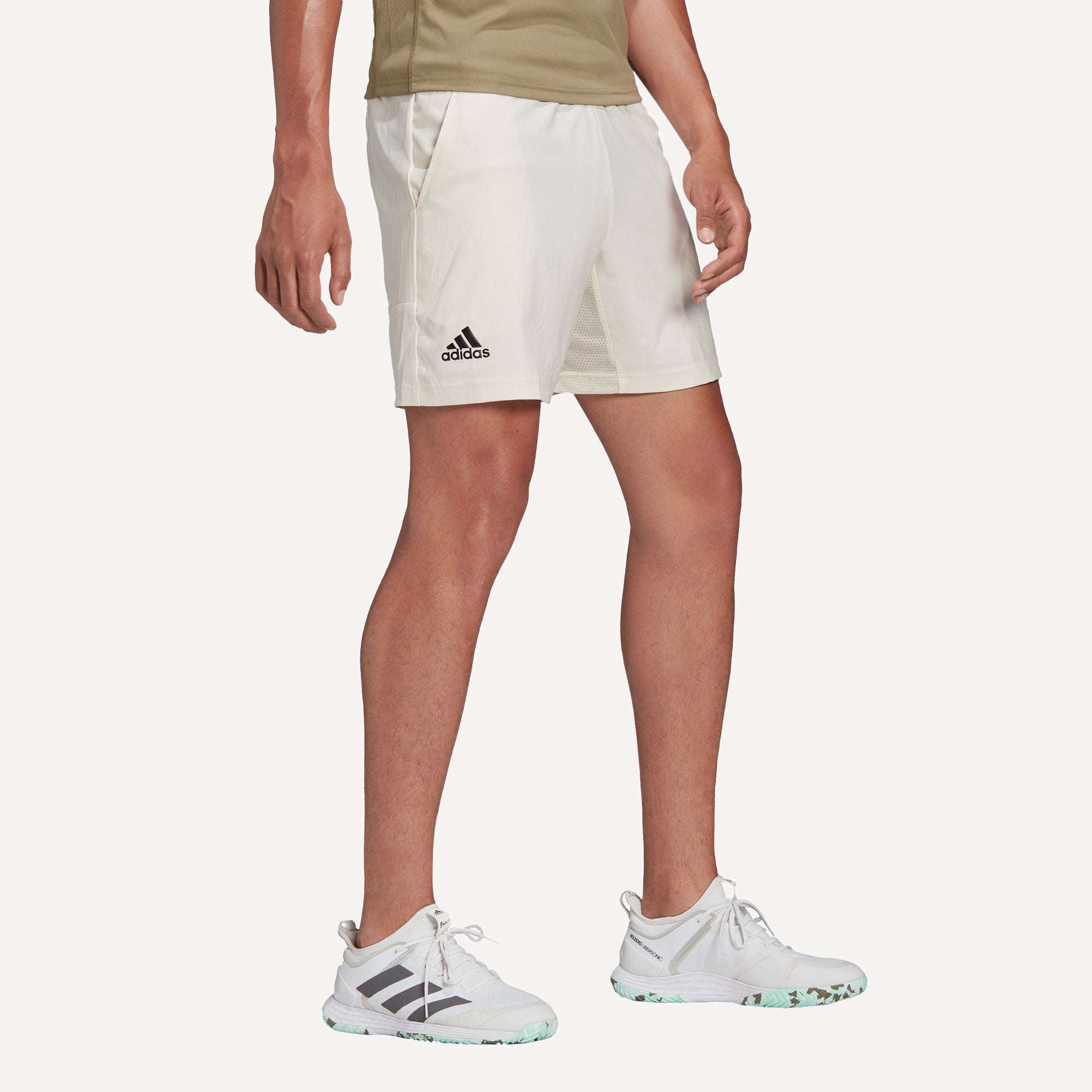 adidas Ergo Primeblue Men's 7-Inch Tennis Shorts White (3)