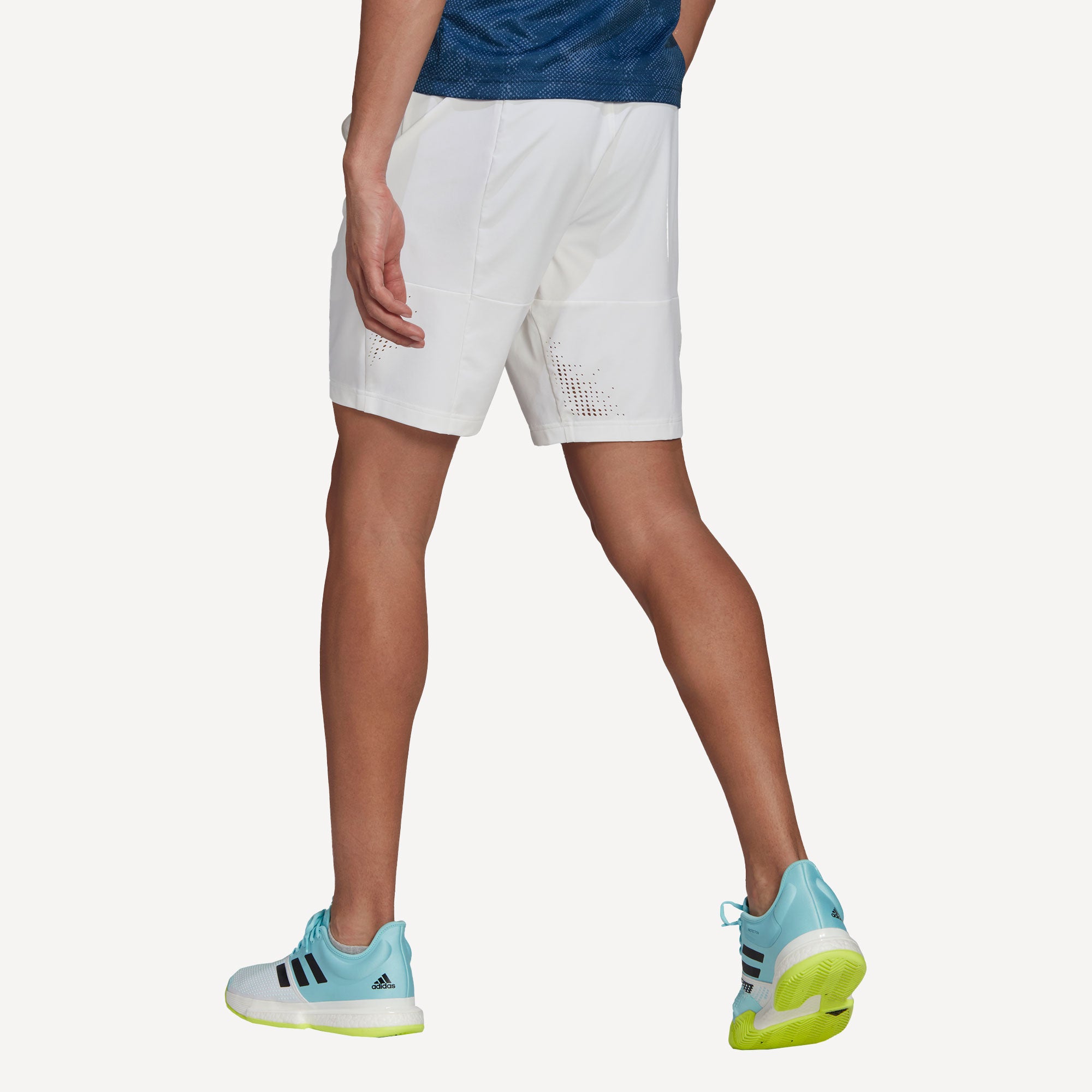 adidas Ergo Primeblue Men's 9-Inch Tennis Shorts White (2)