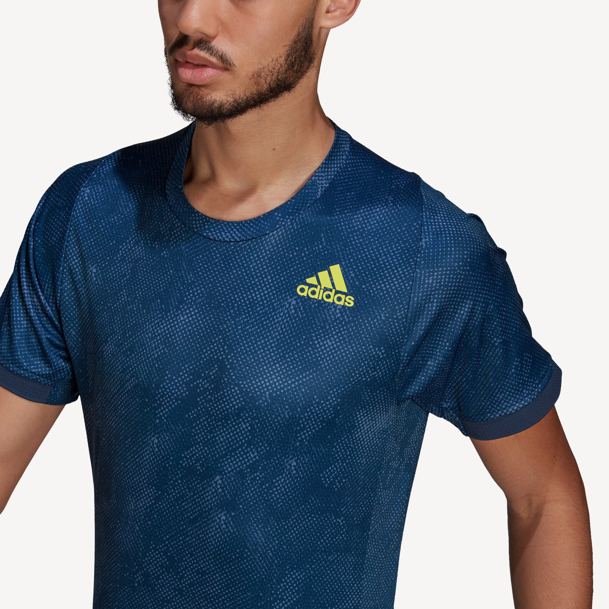 adidas Freelift Primeblue Men's Printed Tennis Shirt Blue (4)