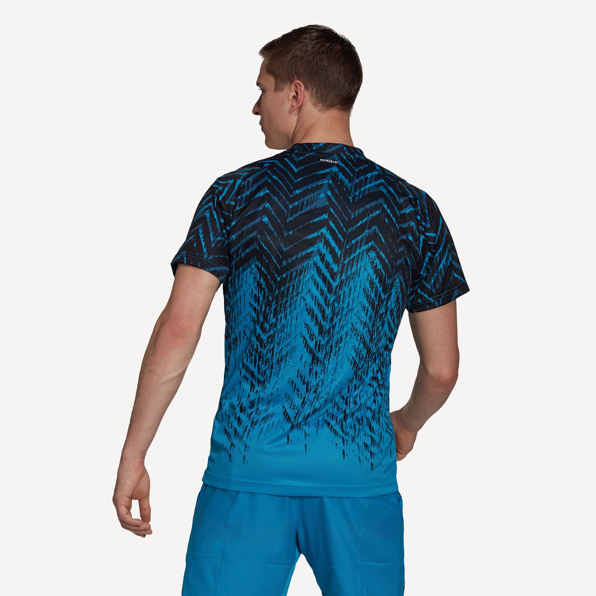 adidas Freelift Primeblue Men's Printed Tennis Shirt Blue (2)