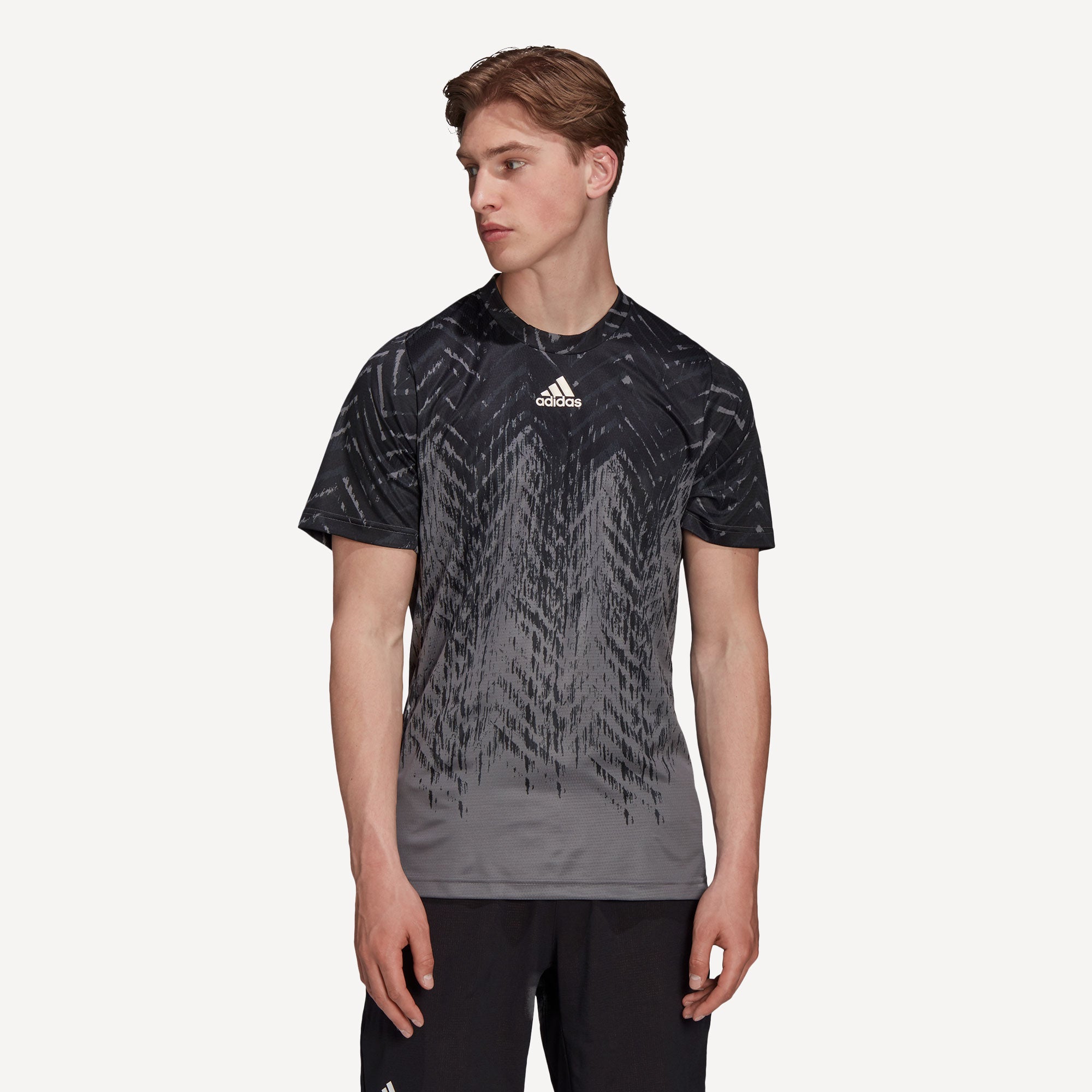 adidas Freelift Primeblue Men's Printed Tennis Shirt Grey (1)