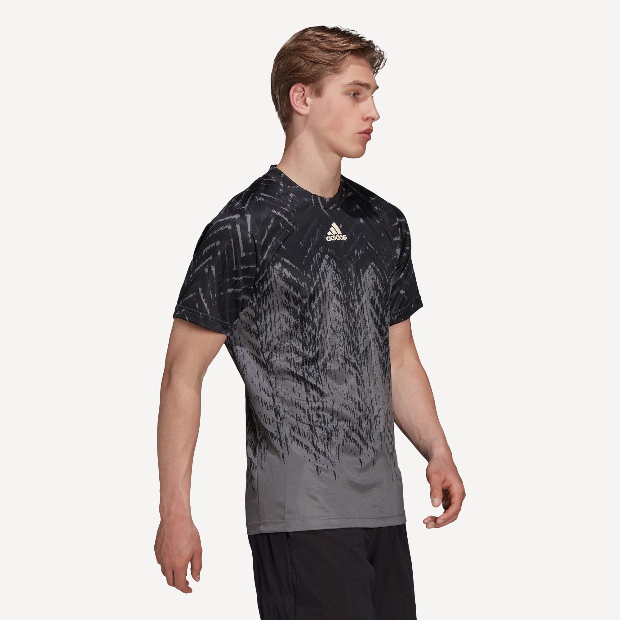 adidas Freelift Primeblue Men's Printed Tennis Shirt Grey (3)