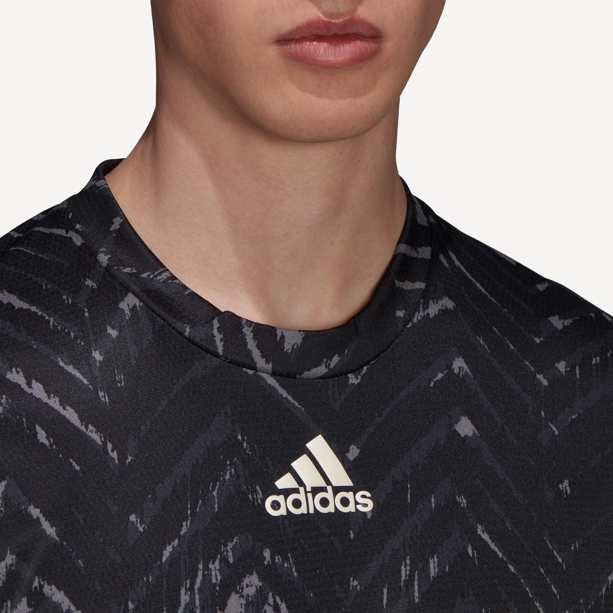 adidas Freelift Primeblue Men's Printed Tennis Shirt Grey (4)