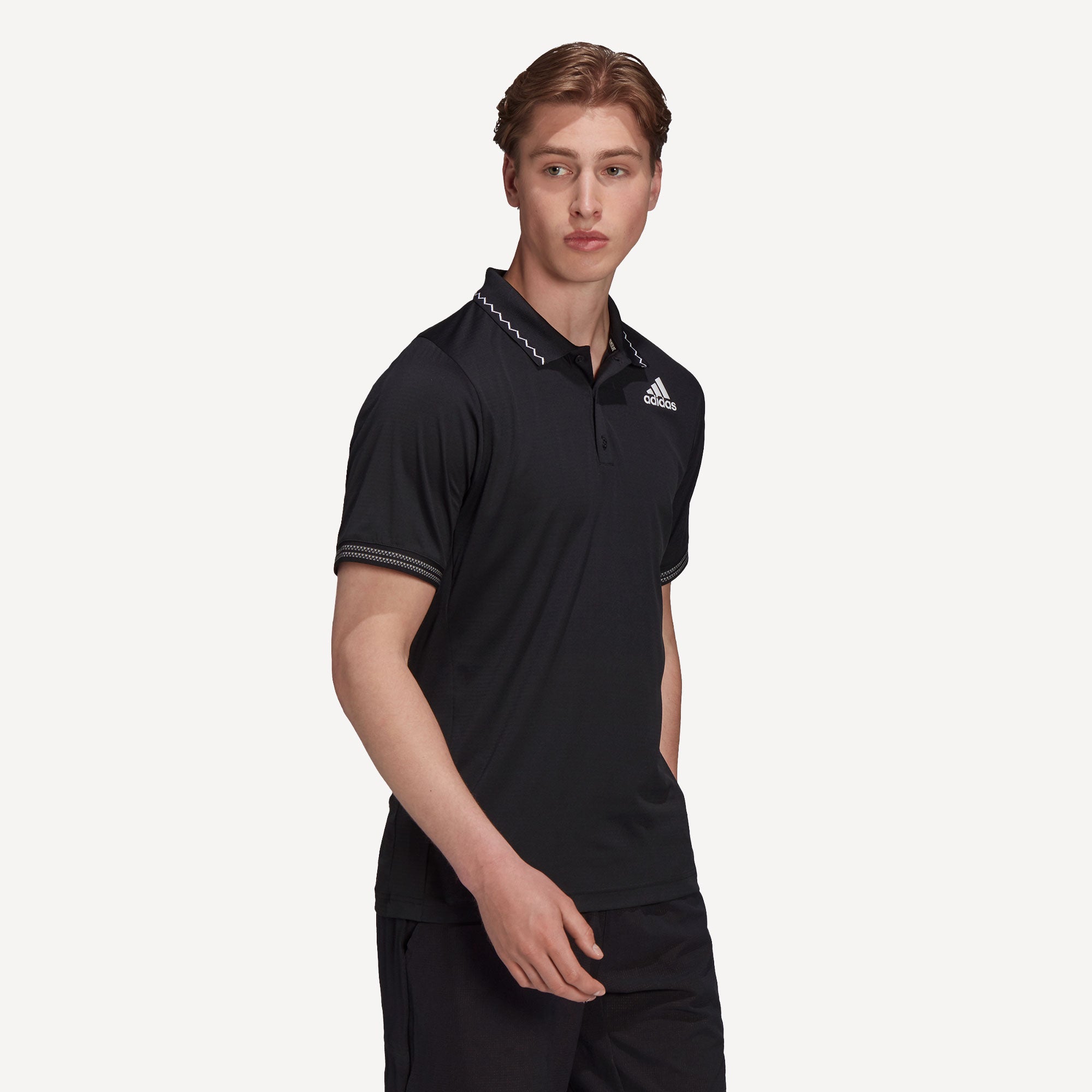 adidas Freelift Primeblue Men's Tennis Polo Black (3)