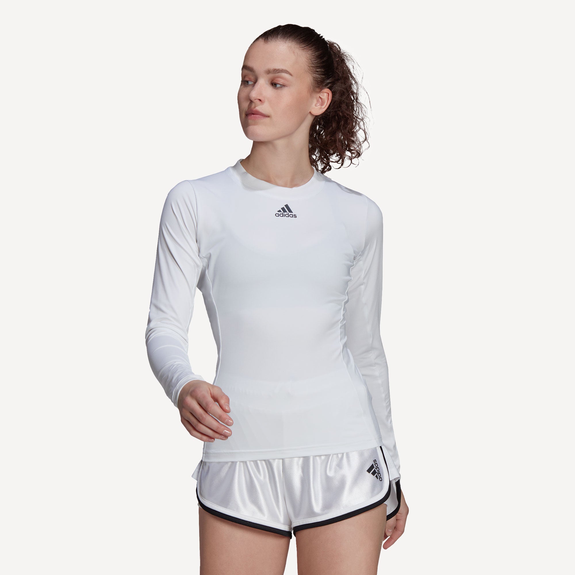 adidas Freelift Women's Long-Sleeve Tennis Top White (1)