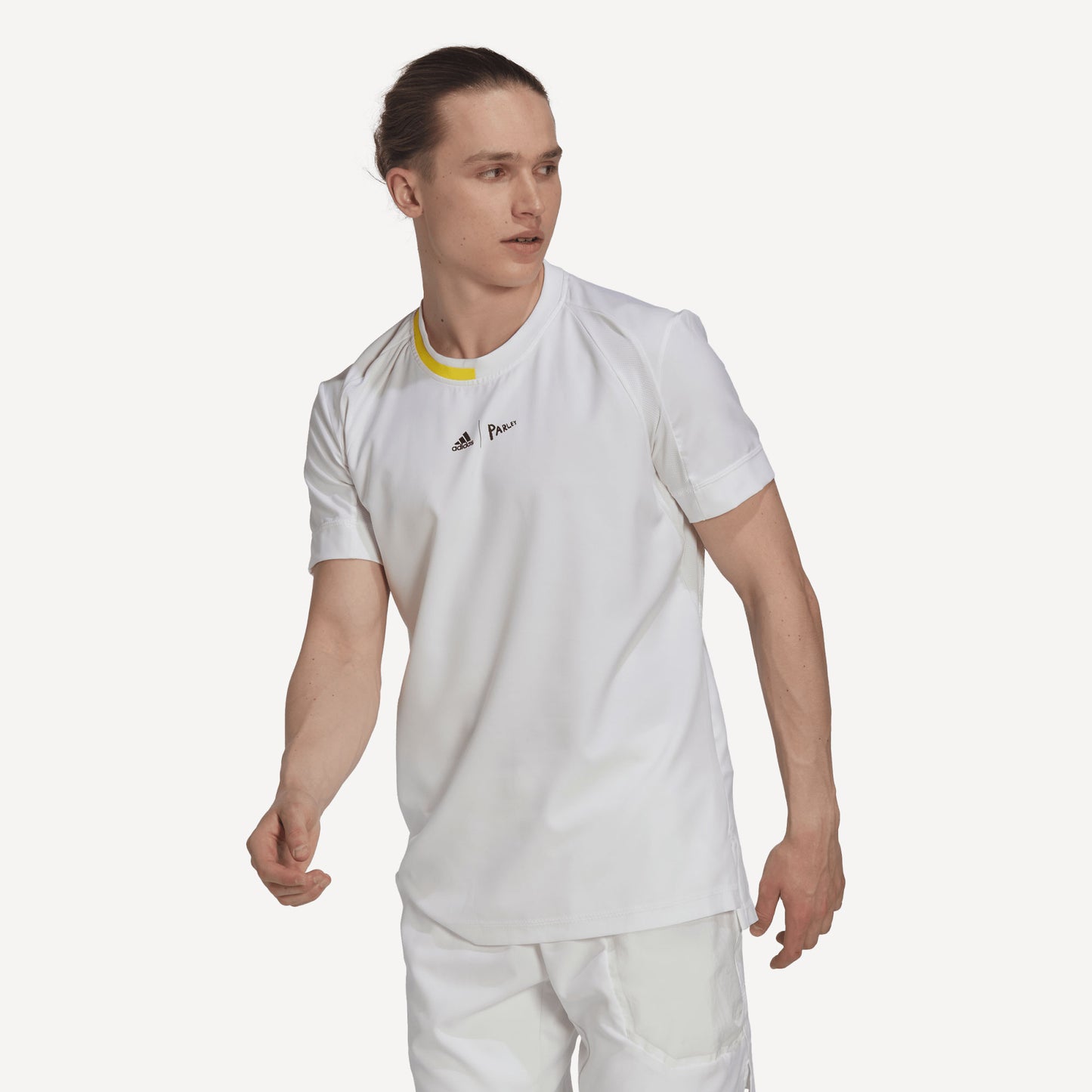 adidas London Men's Stretch Woven Tennis Shirt White (1)