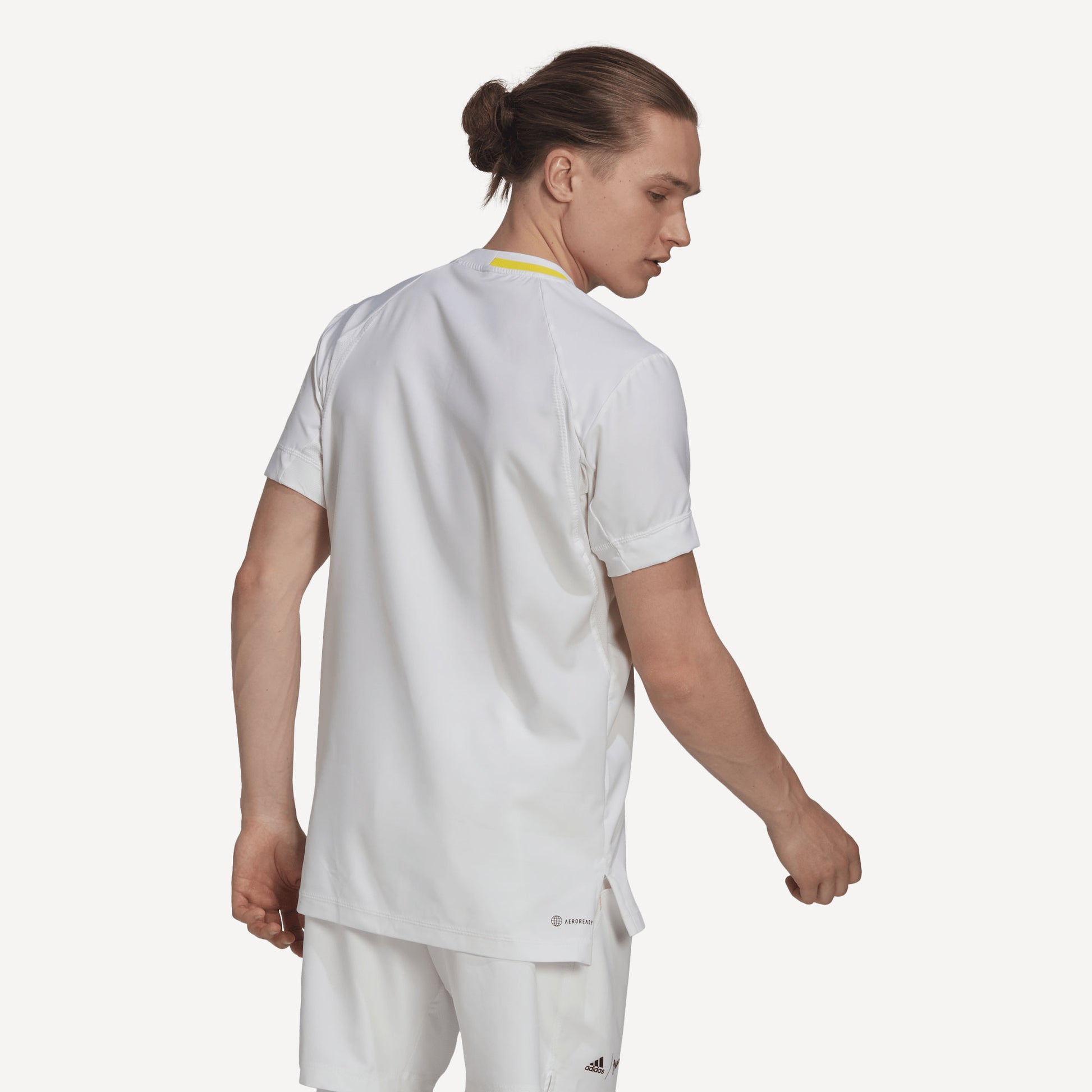 adidas London Men's Stretch Woven Tennis Shirt White (2)