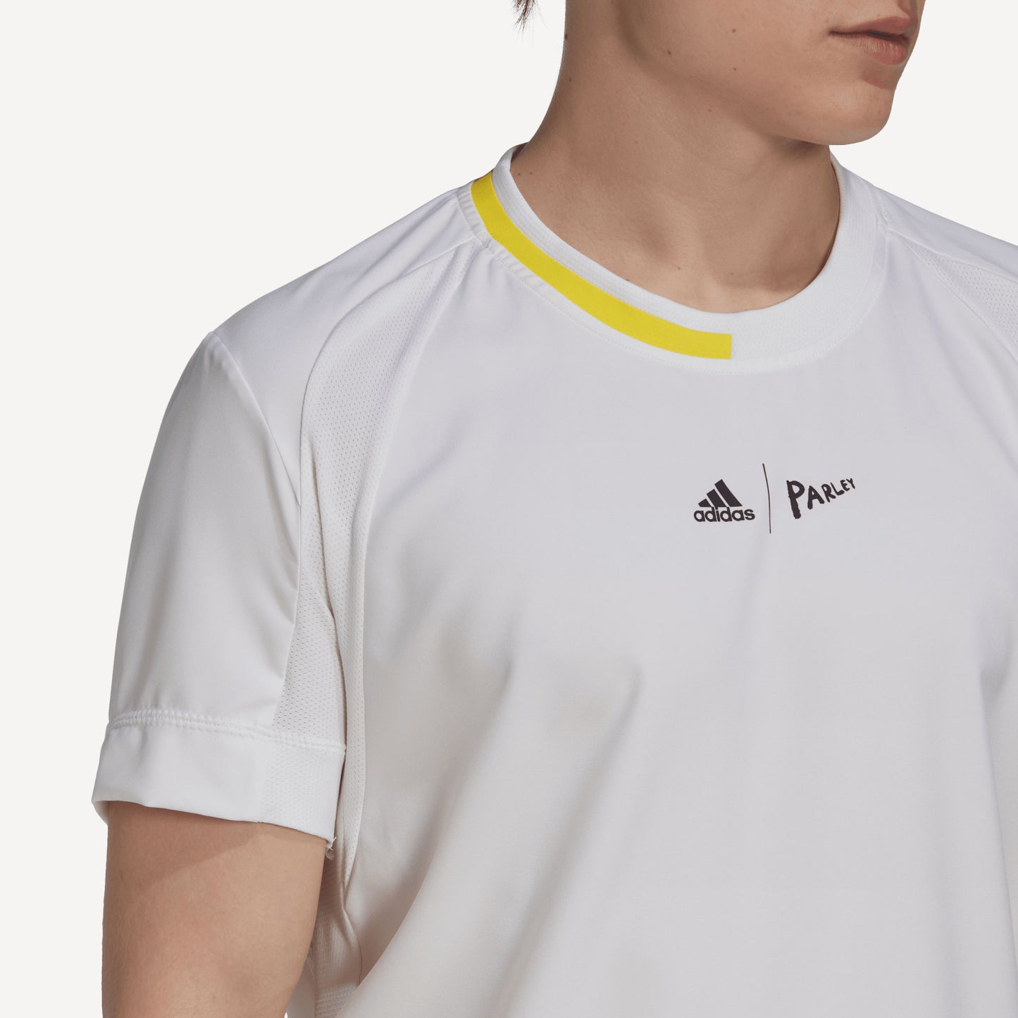 adidas London Men's Stretch Woven Tennis Shirt White (4)