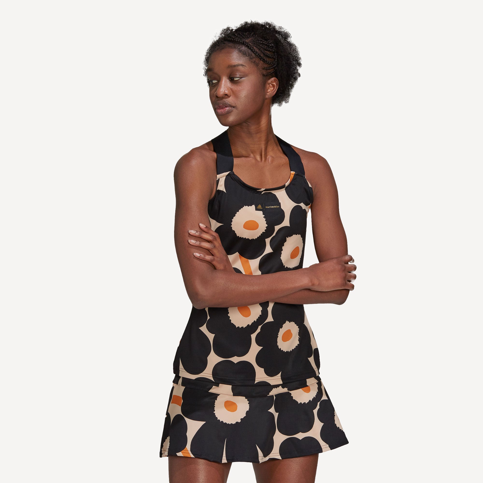 adidas Marimekko Women's Y Tennis Tank Black (1)