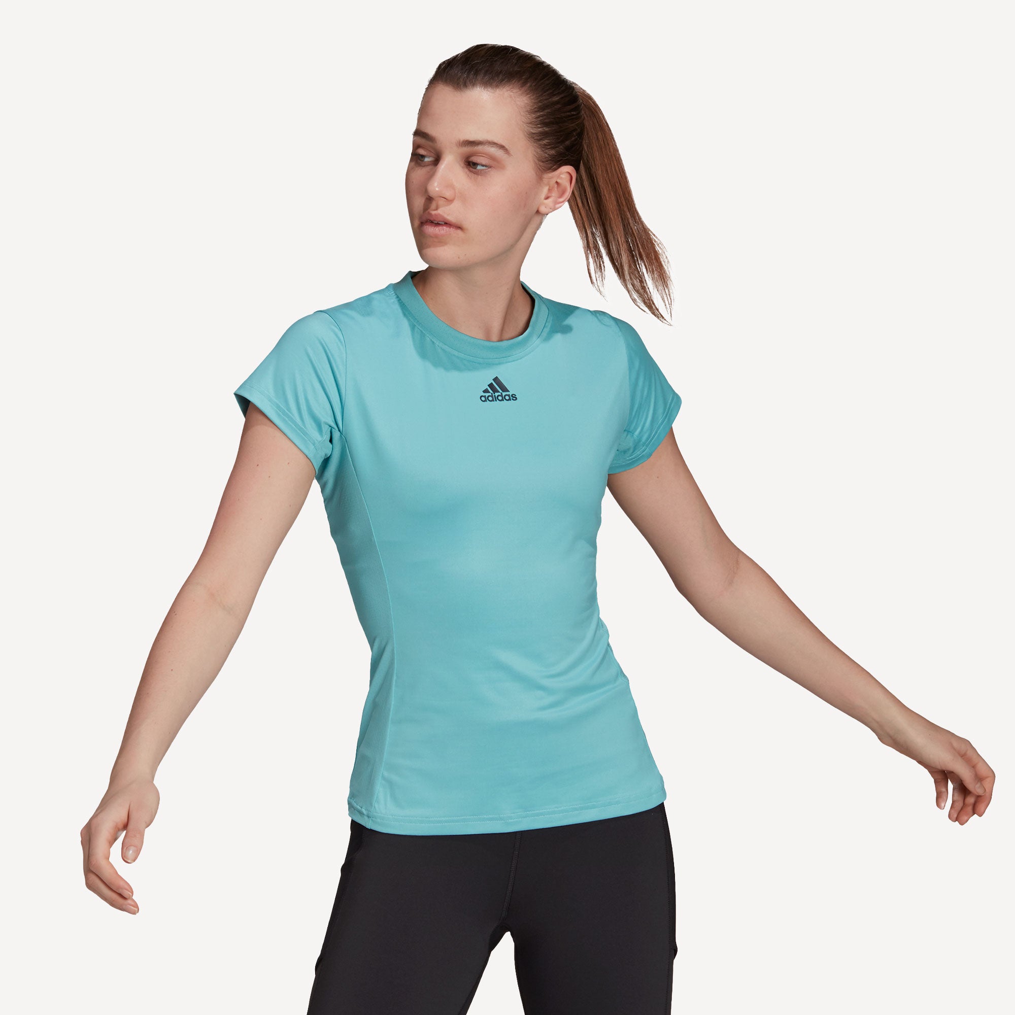 adidas Match Aeroready Women's Tennis Shirt Green (1)