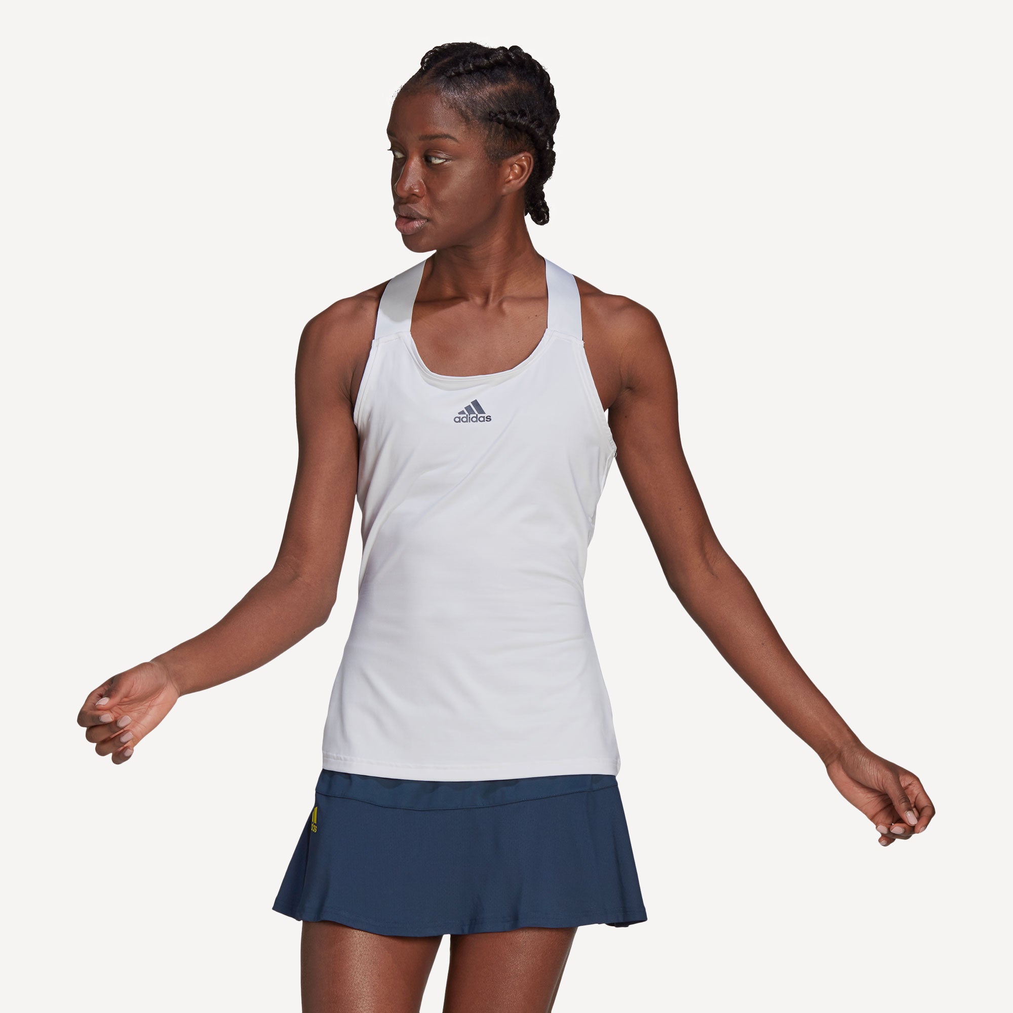 adidas Match Aeroready Women's Tennis Tank White (1)