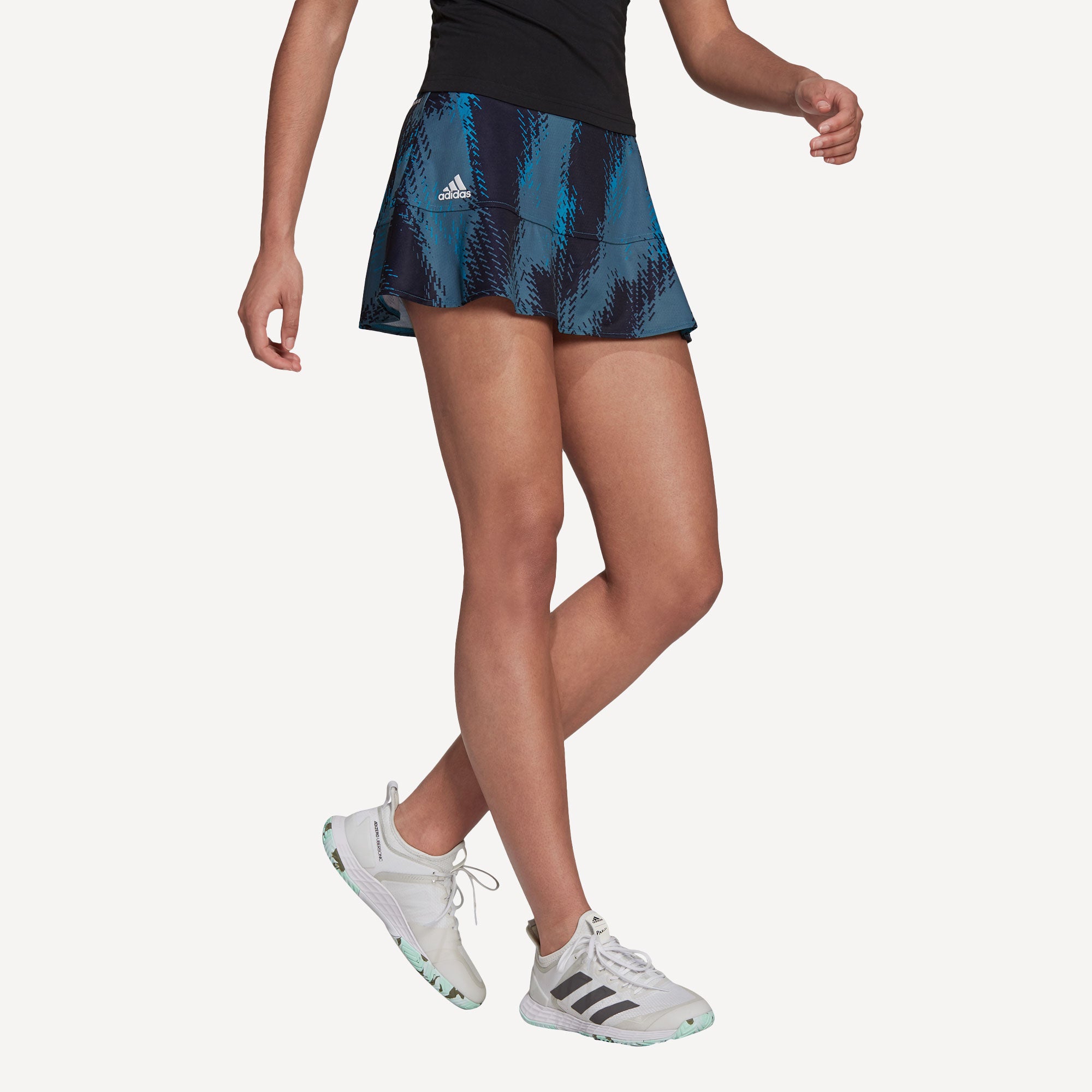 adidas Match Women's Printed Tennis Skirt Blue (1)