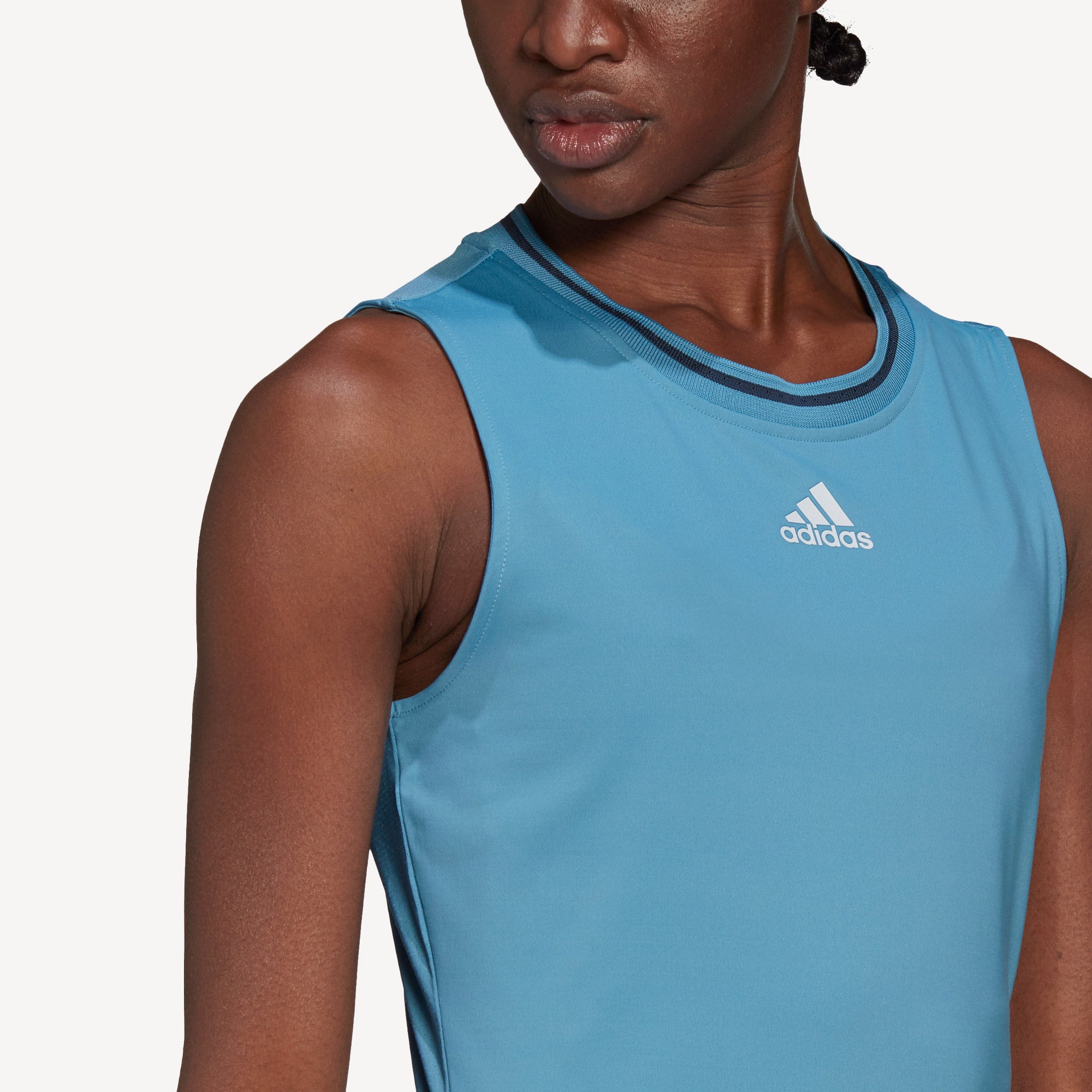 adidas Match Women's Tennis Tank Blue (4)