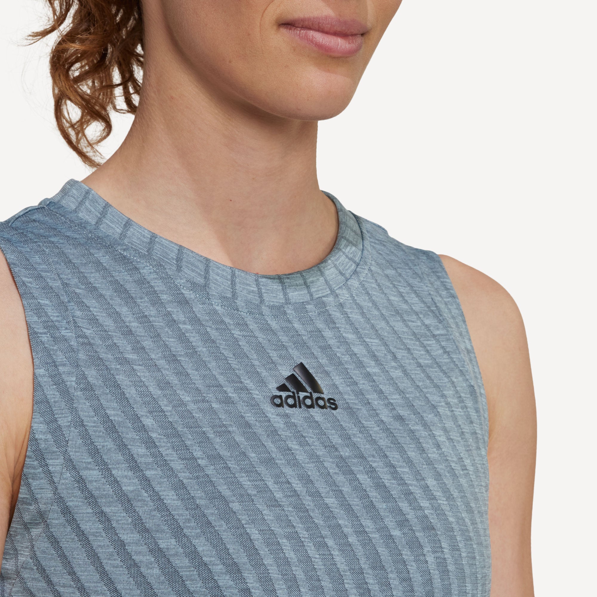 adidas Match Women's Tennis Tank Blue (4)