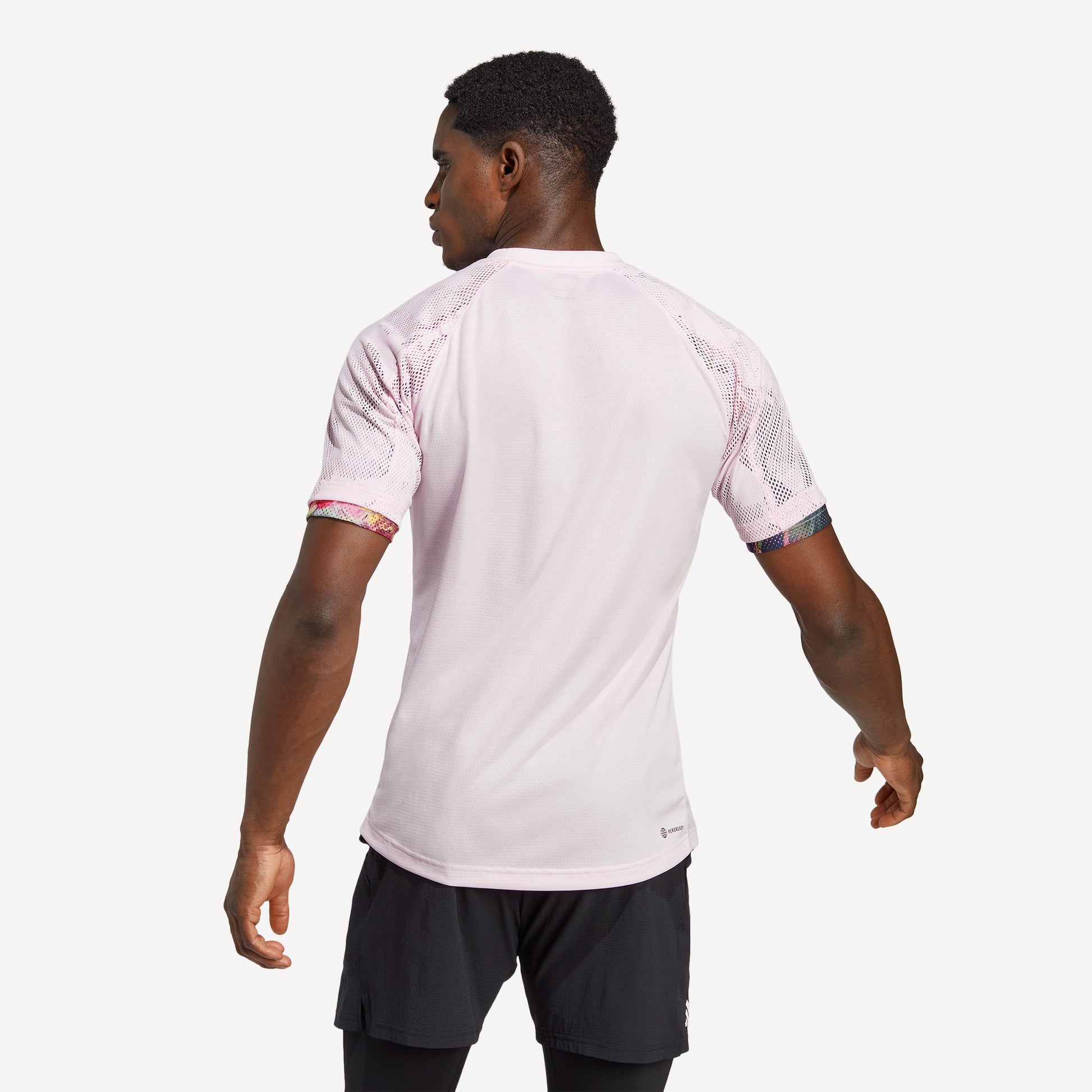 adidas Melbourne Ergo Heat Ready Men's Tennis Shirt Pink (2)