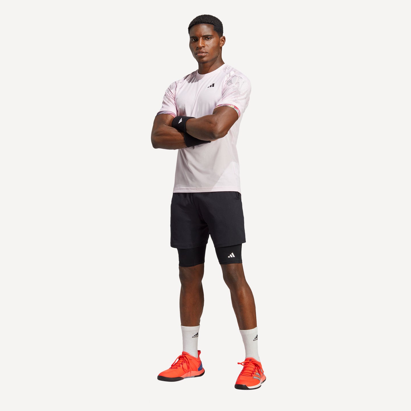 adidas Melbourne Ergo Heat Ready Men's Tennis Shirt Pink (4)