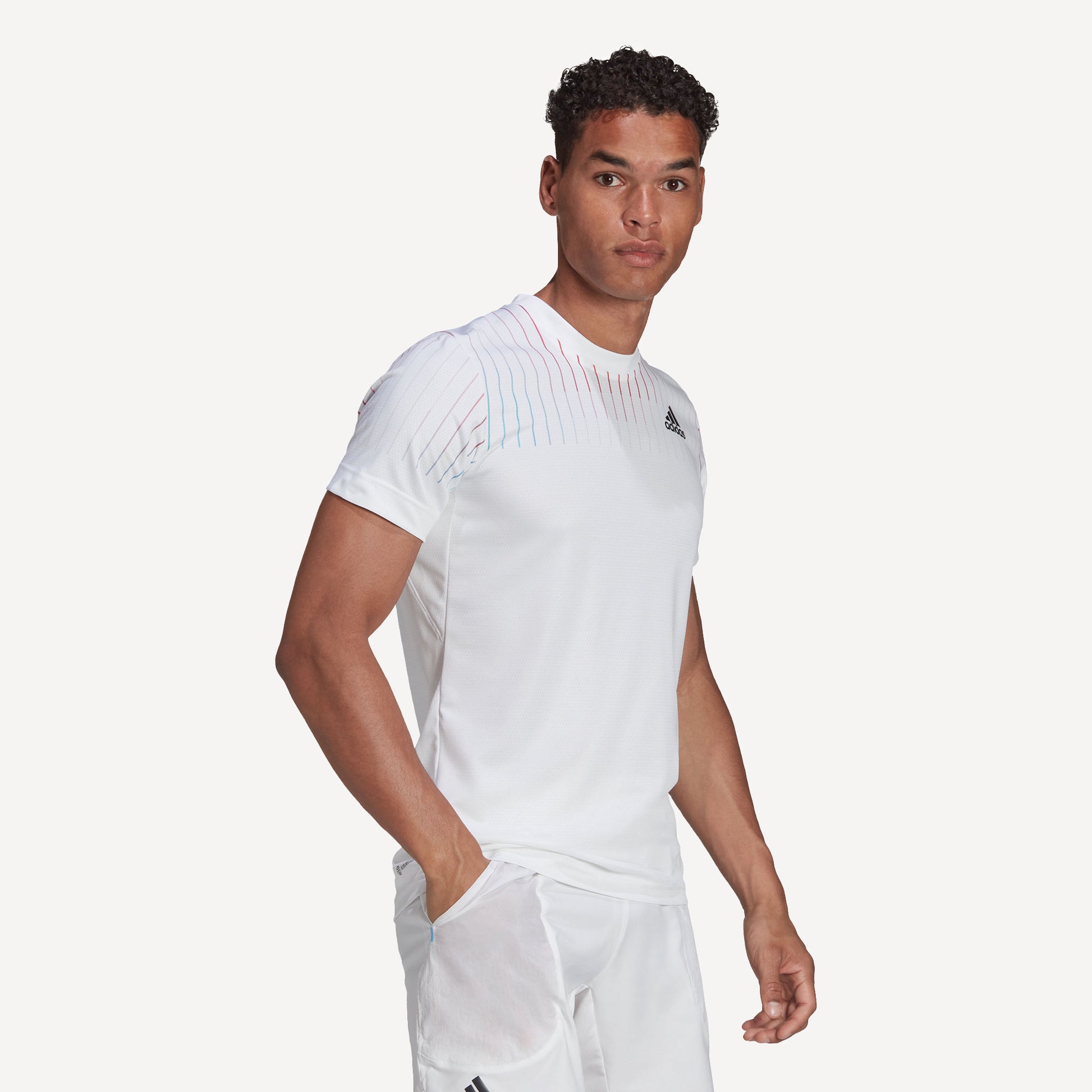 adidas Melbourne Freelift Men's Tennis Shirt White (3)