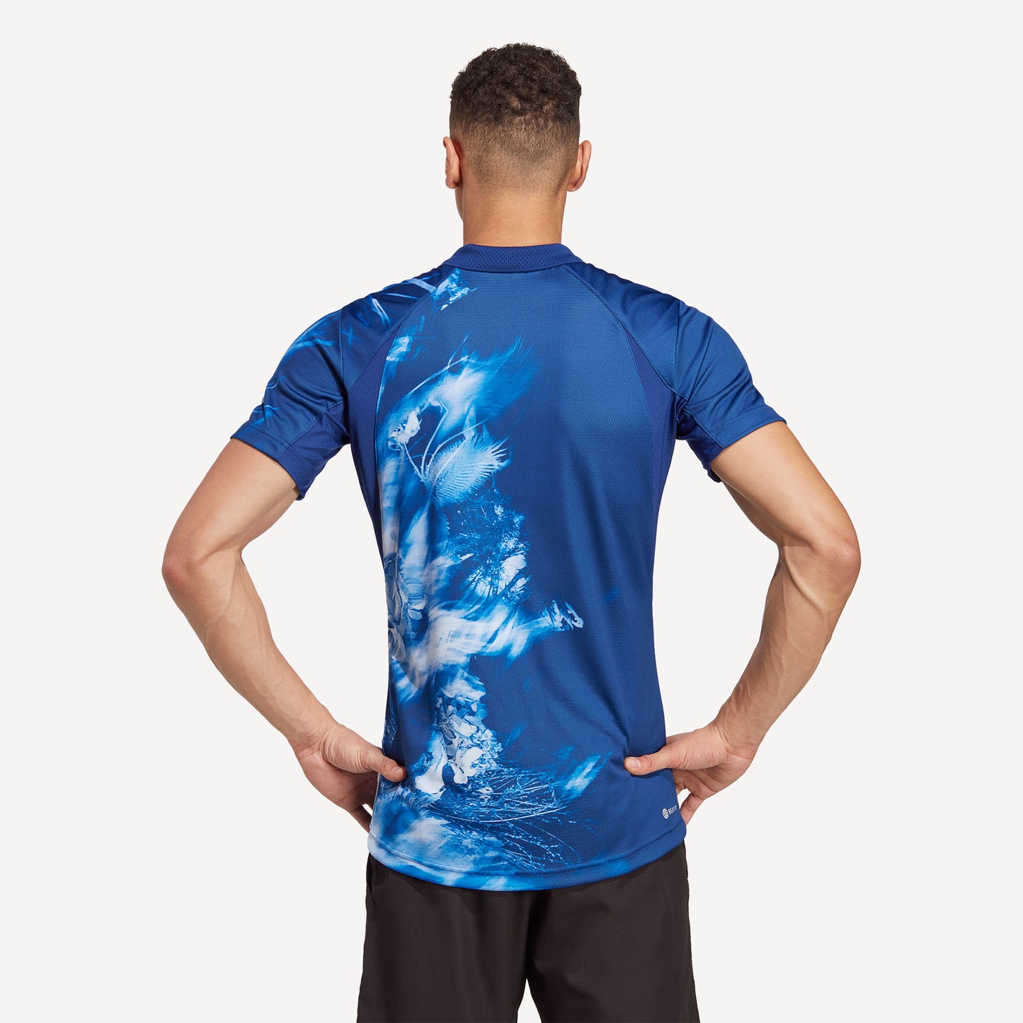 adidas Melbourne Heat Ready FreeLift Men's Tennis Polo Blue (2)