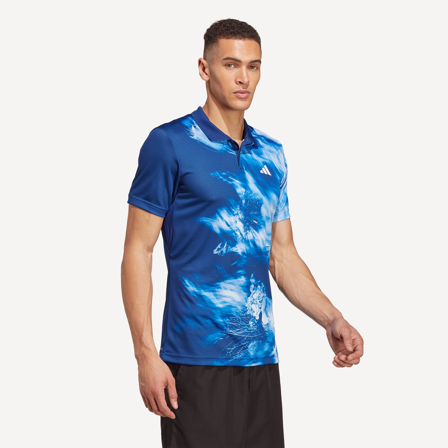 adidas Melbourne Heat Ready FreeLift Men's Tennis Polo Blue (3)
