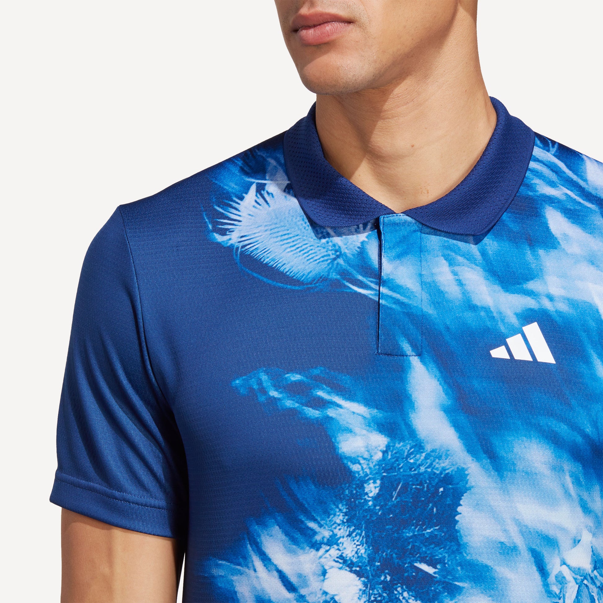 adidas Melbourne Heat Ready FreeLift Men's Tennis Polo Blue (4)