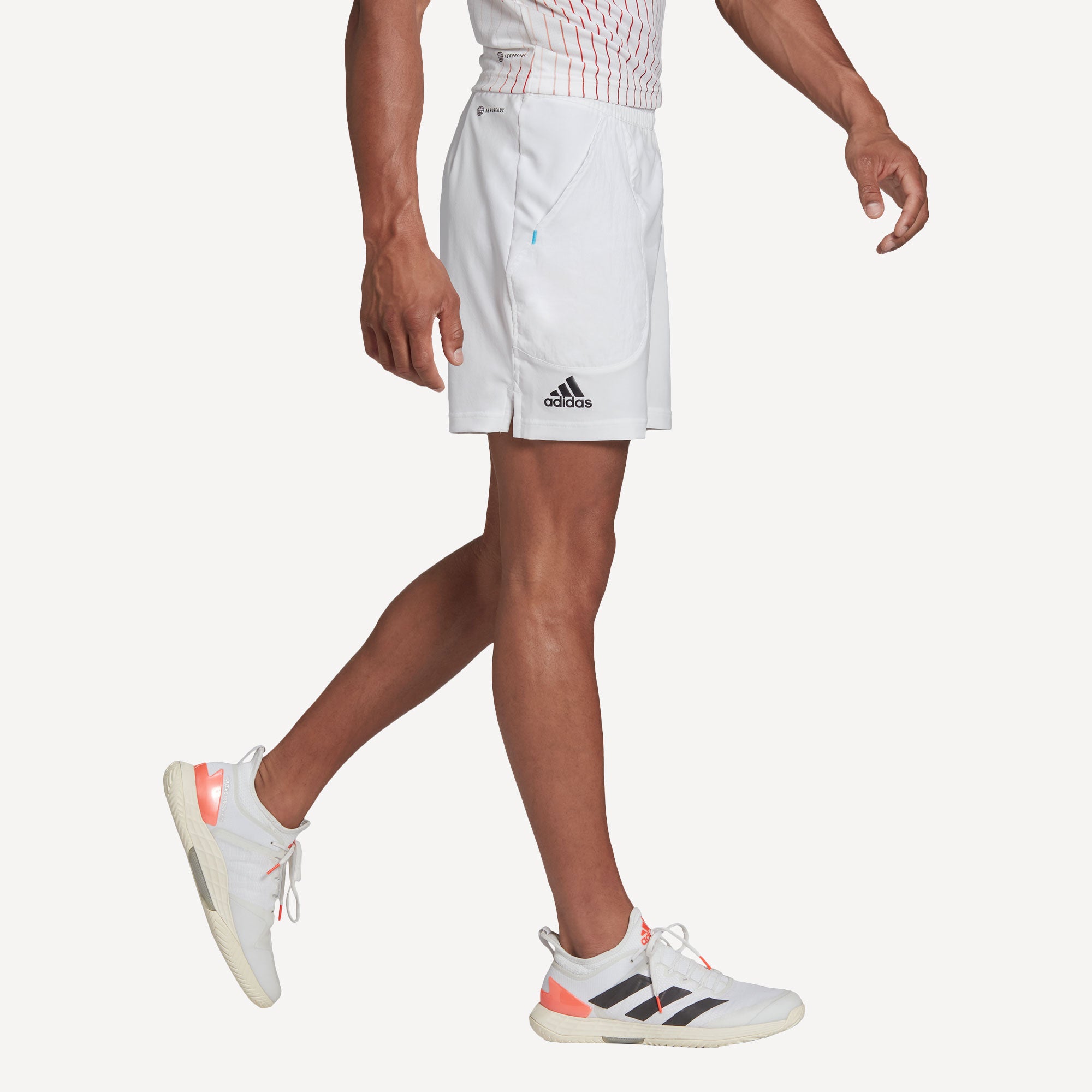 adidas Melbourne Men's 7-Inch Tennis Shorts White (3)
