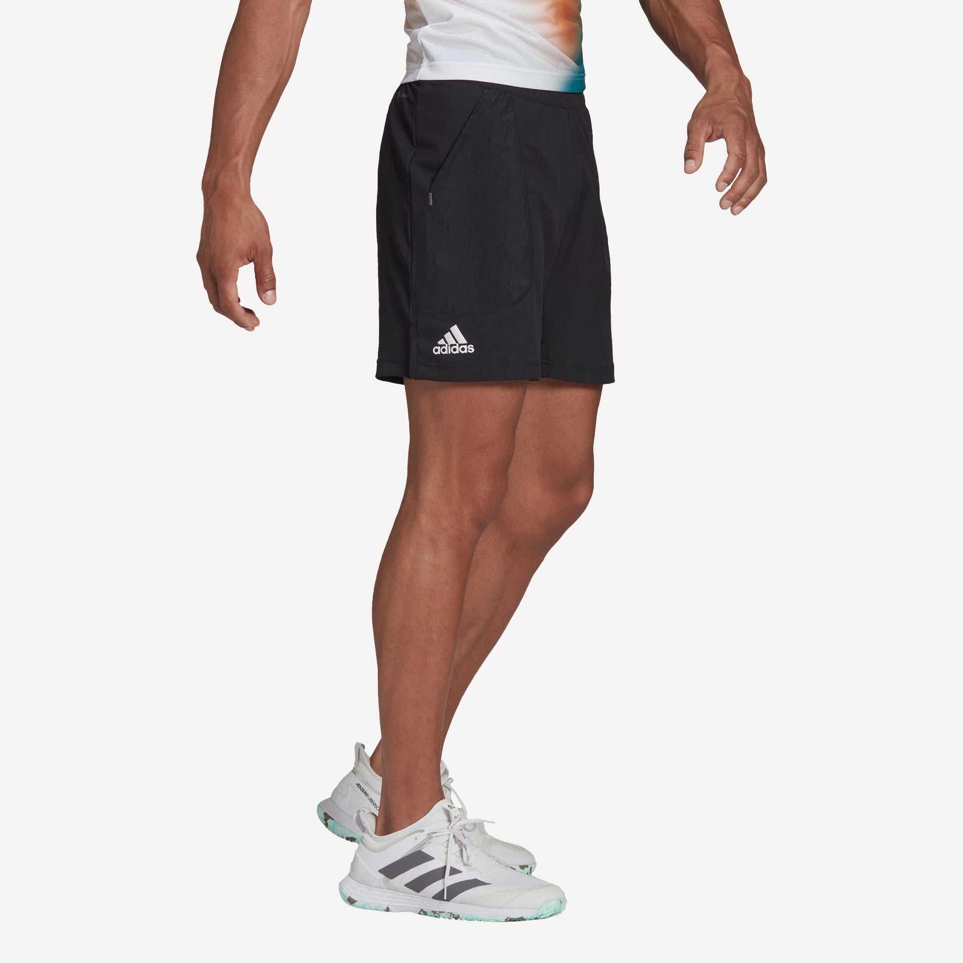 adidas Melbourne Men's 7-Inch Tennis Shorts Black (1)