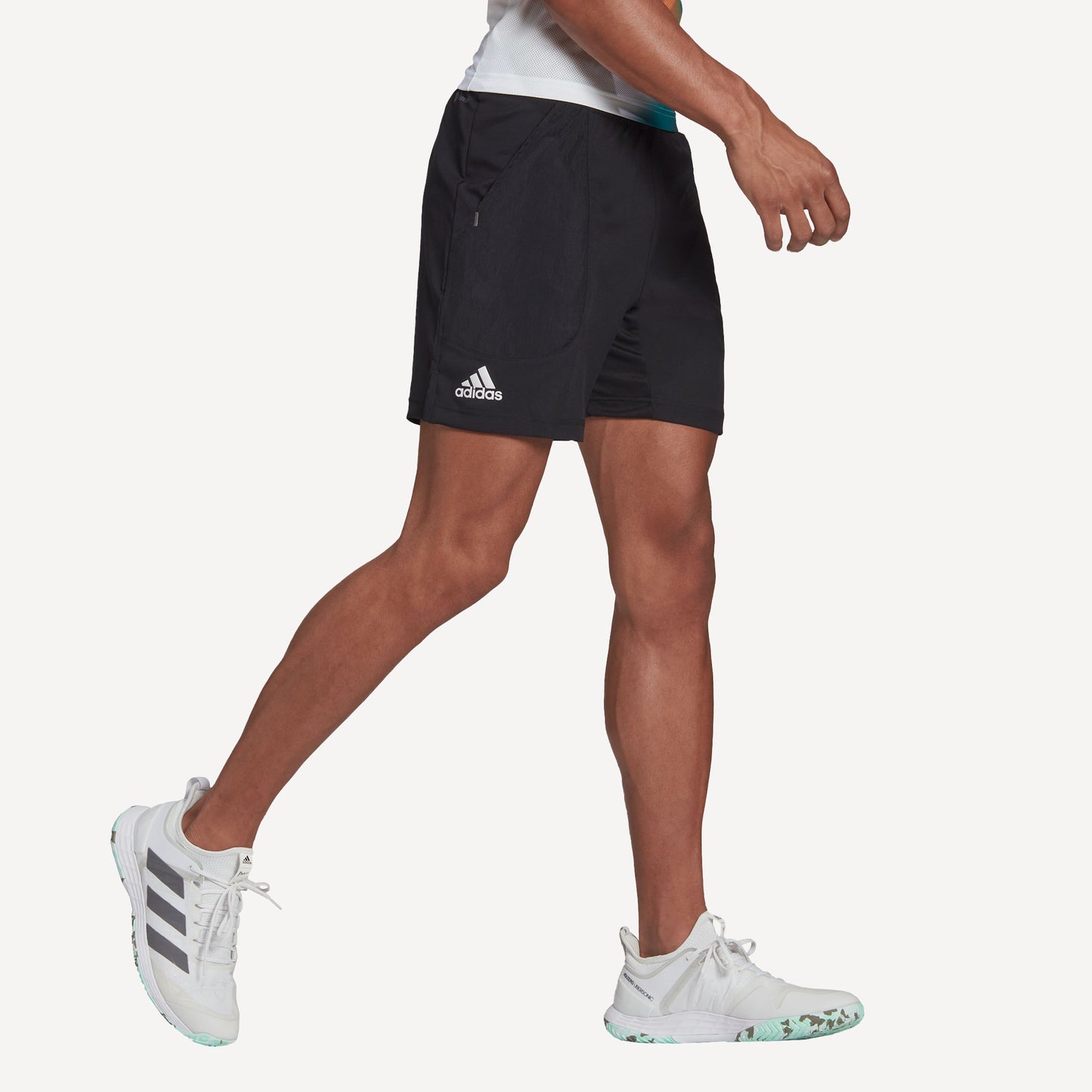 adidas Melbourne Men's 7-Inch Tennis Shorts Black (3)
