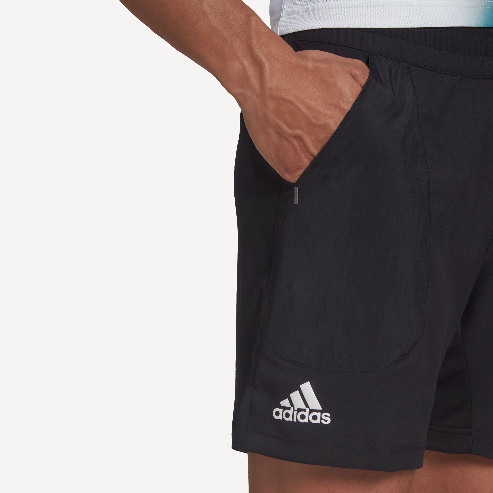 adidas Melbourne Men's 7-Inch Tennis Shorts Black (4)