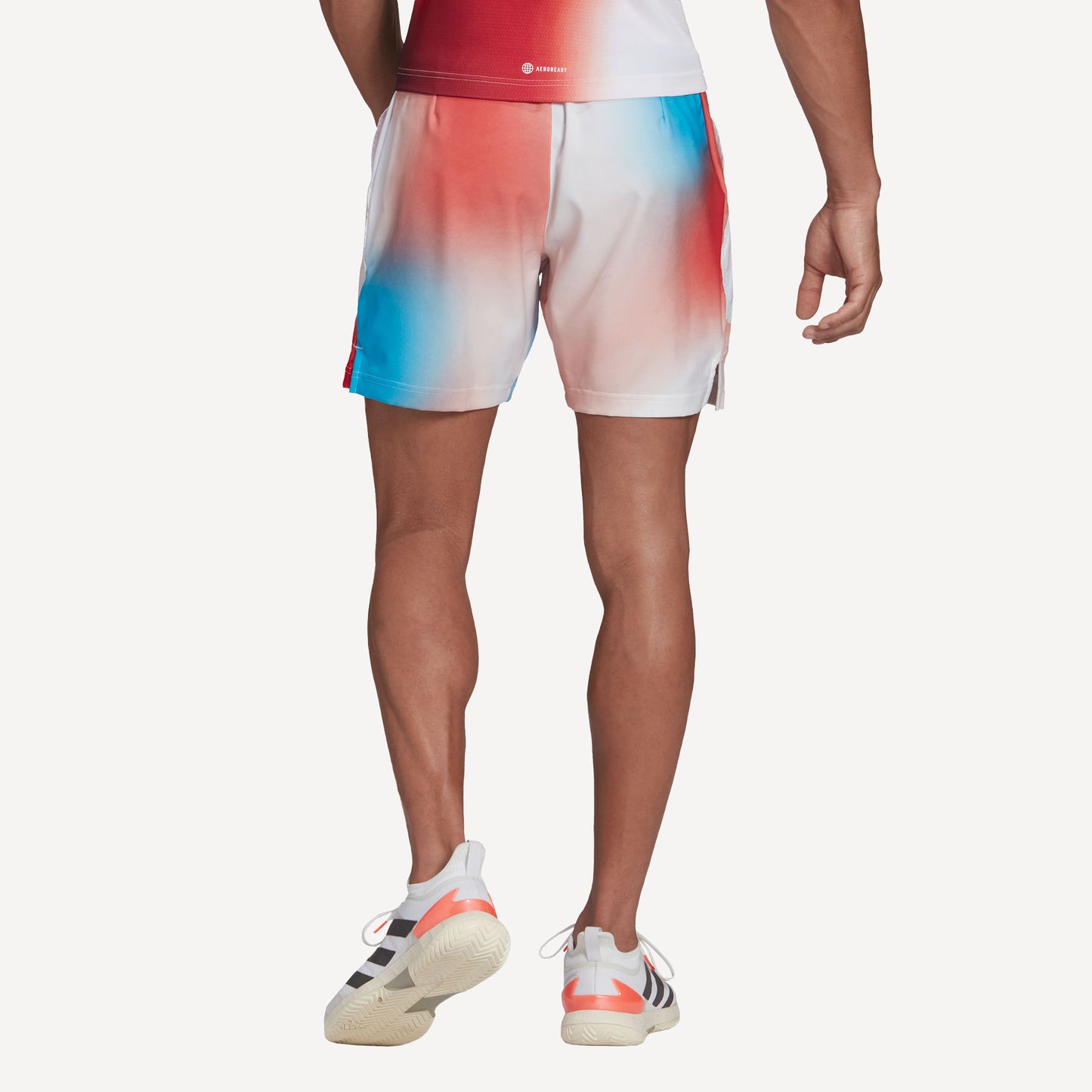 adidas Melbourne Men's Printed 7-Inch Tennis Shorts White (2)