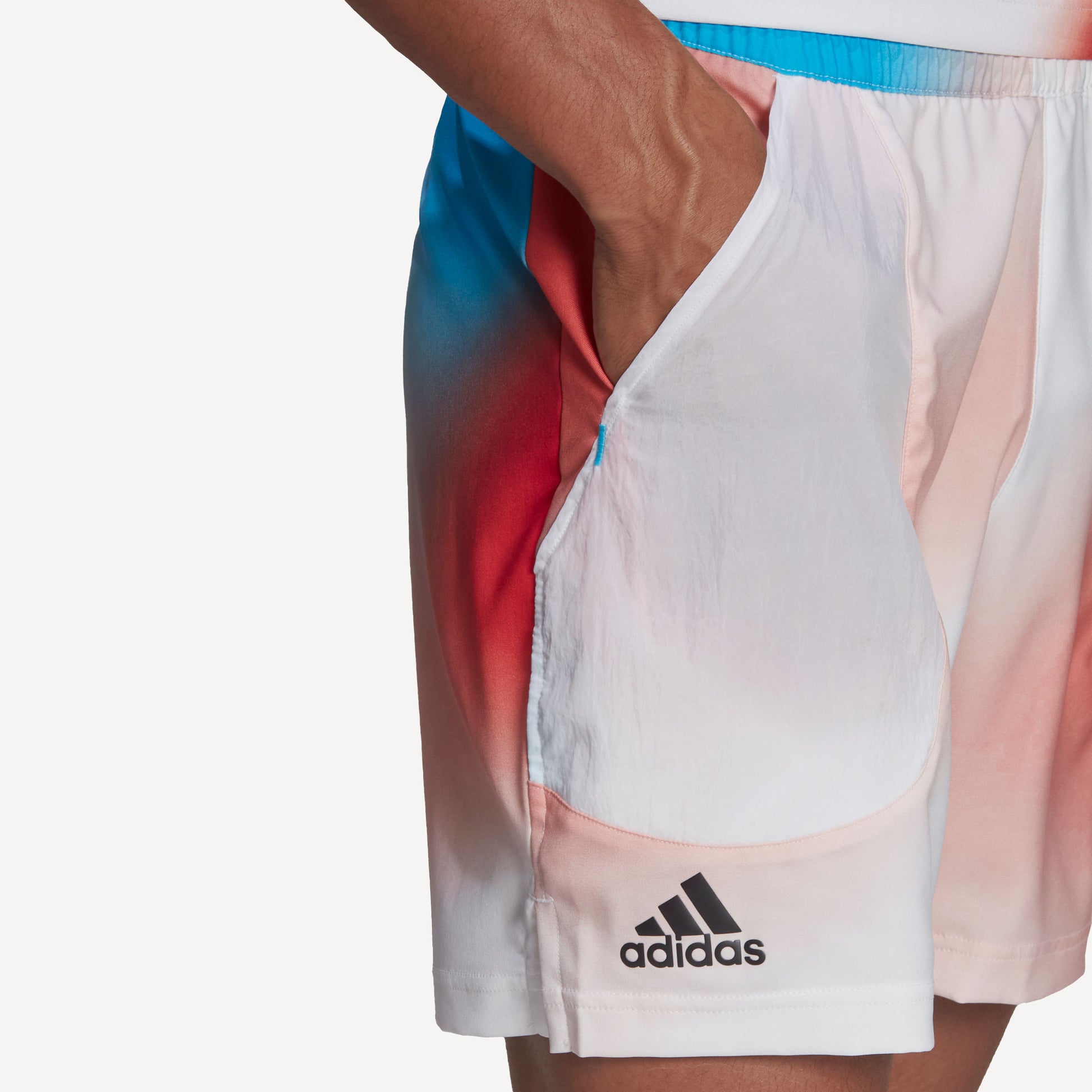 adidas Melbourne Men's Printed 7-Inch Tennis Shorts White (4)