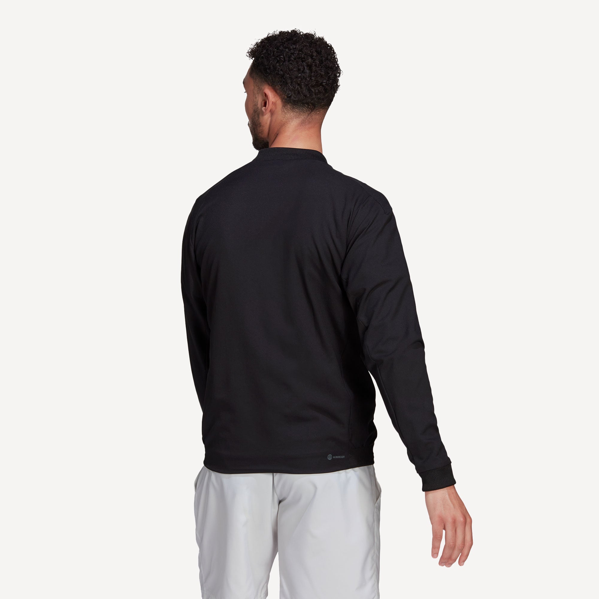 adidas Melbourne Men's Stretch Woven Tennis Jacket Black (2)