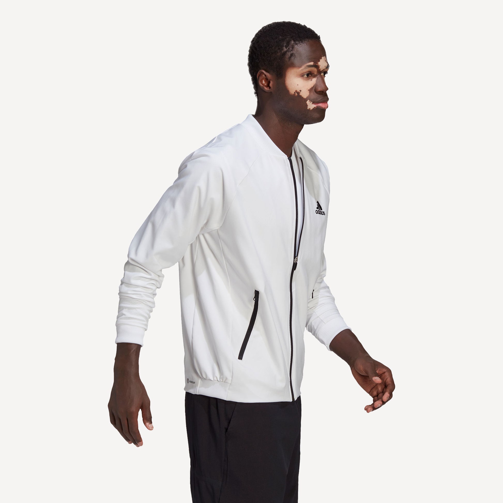 adidas Melbourne Men's Stretch Woven Tennis Jacket White (3)