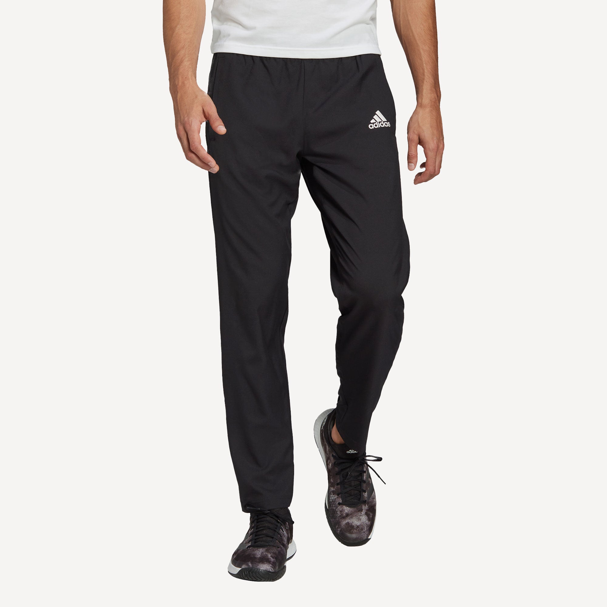 adidas Melbourne Men's Stretch Woven Tennis Pants Black (1)