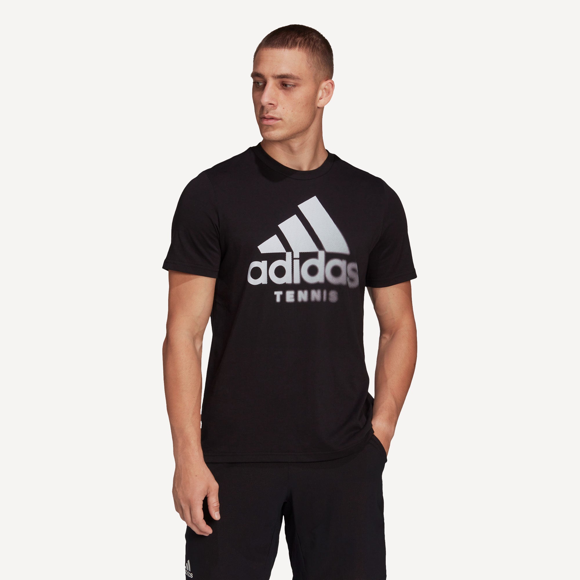 adidas Men's Graphic Tennis T-Shirt Black (1)