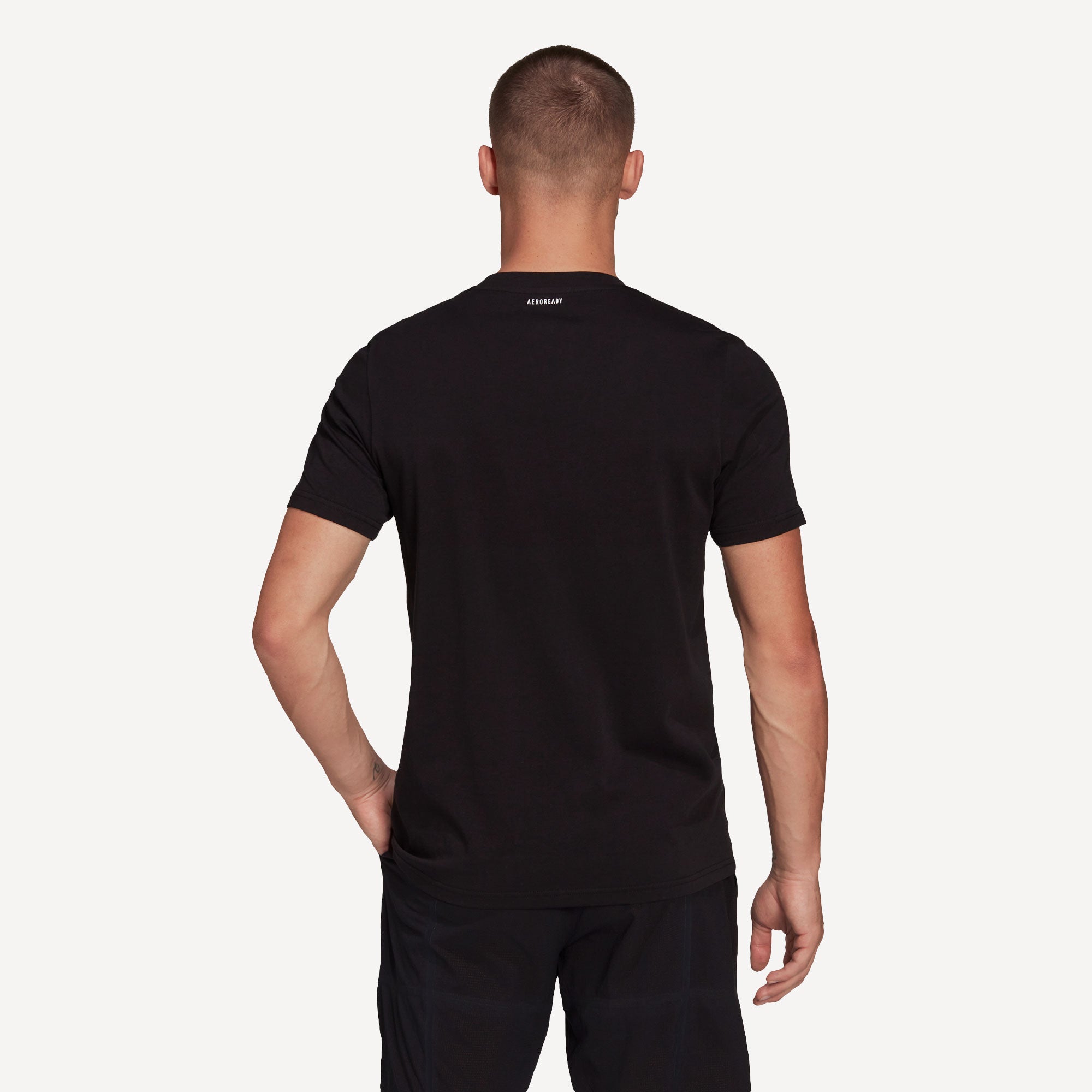 adidas Men's Graphic Tennis T-Shirt Black (2)