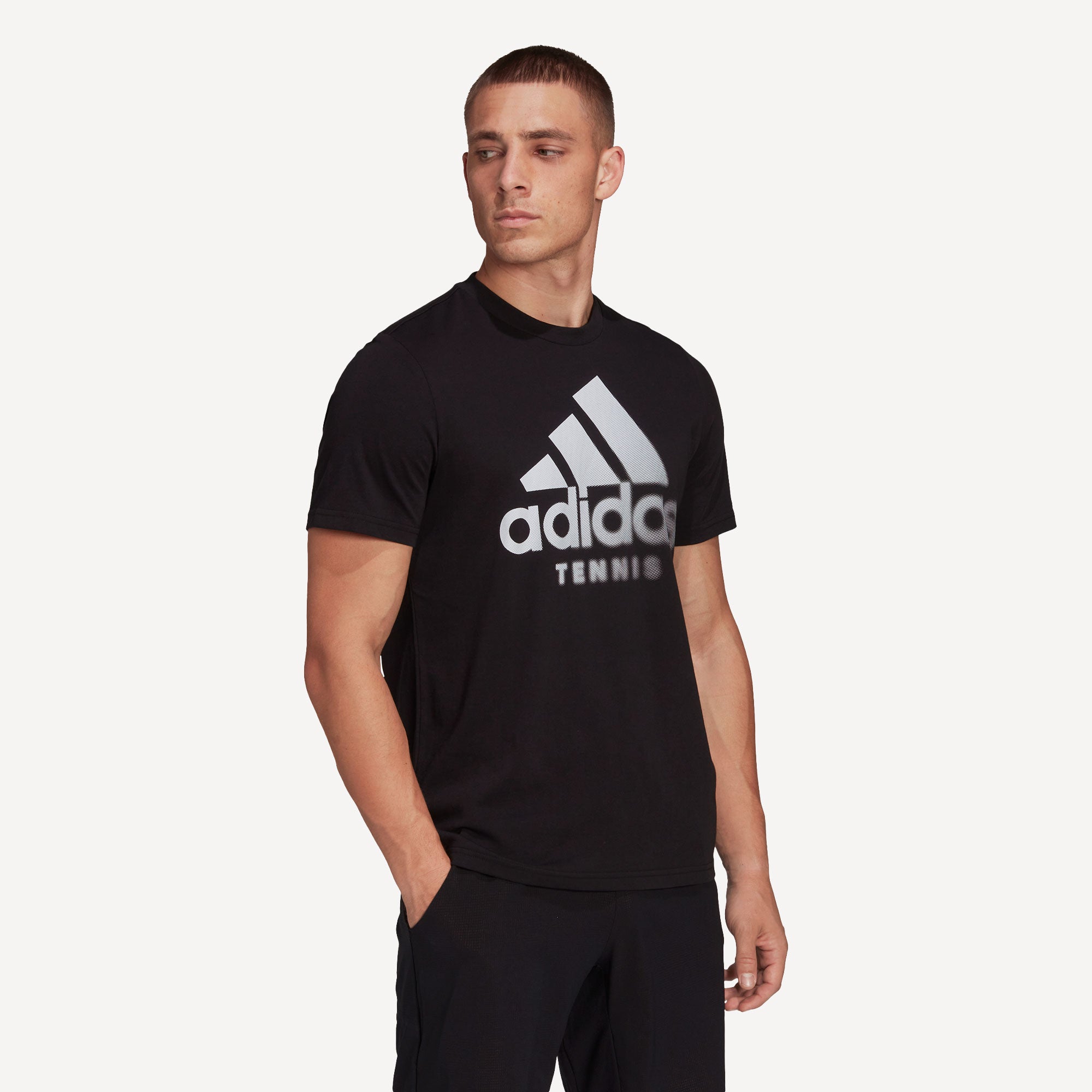 adidas Men's Graphic Tennis T-Shirt Black (3)