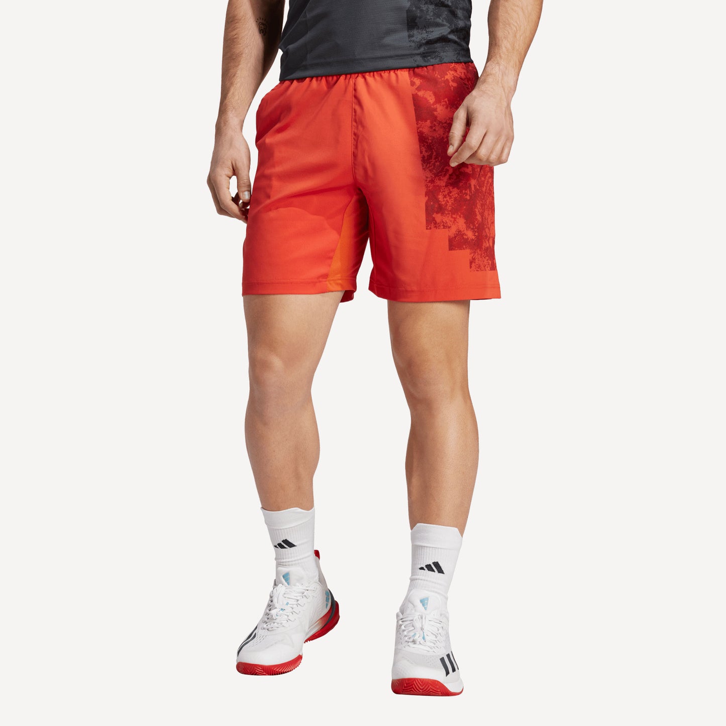 adidas Paris Ergo Men's 7-Inch Tennis Shorts Red (1)
