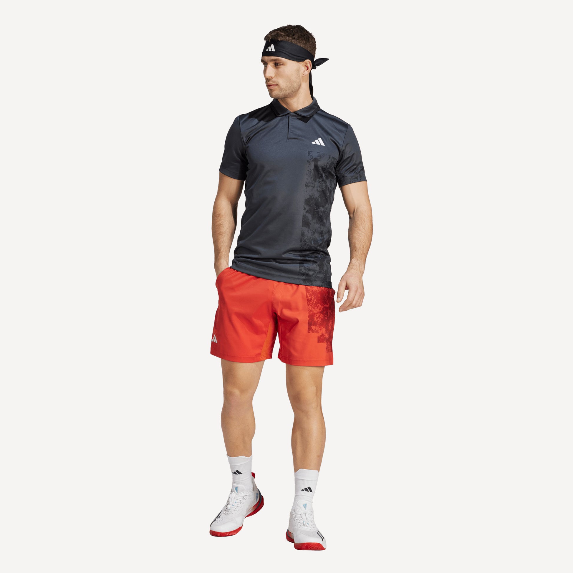 adidas Paris Ergo Men's 7-Inch Tennis Shorts Red (5)