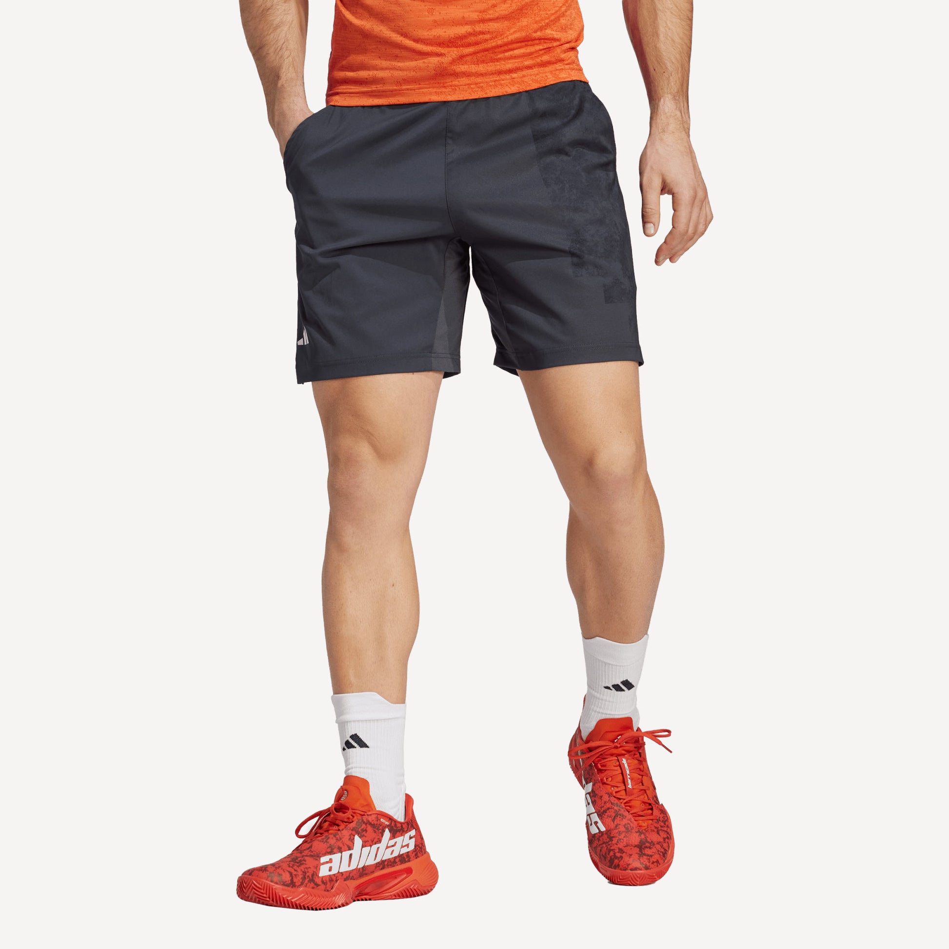 adidas Paris Ergo Men's 7-Inch Tennis Shorts Grey (1)