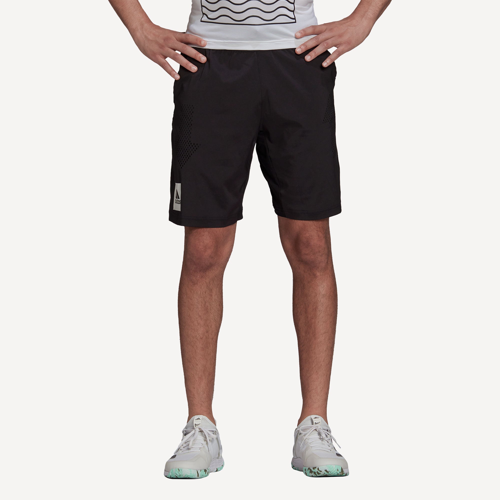 adidas Paris Ergo Men's 9-Inch Tennis Shorts Black (1)