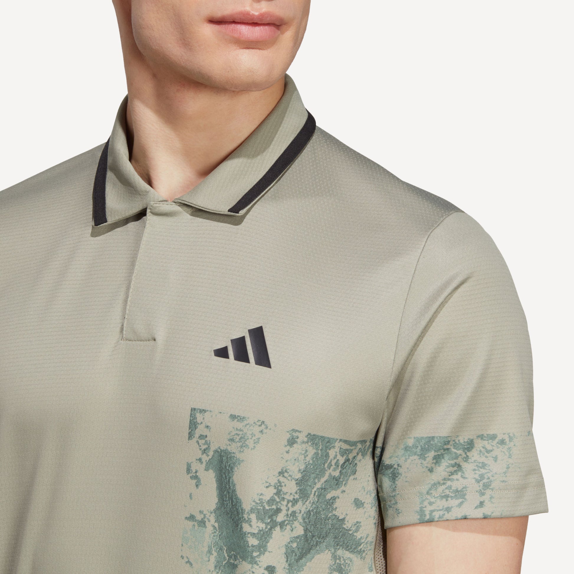 adidas Paris Freelift Men's Tennis Polo Grey (4)