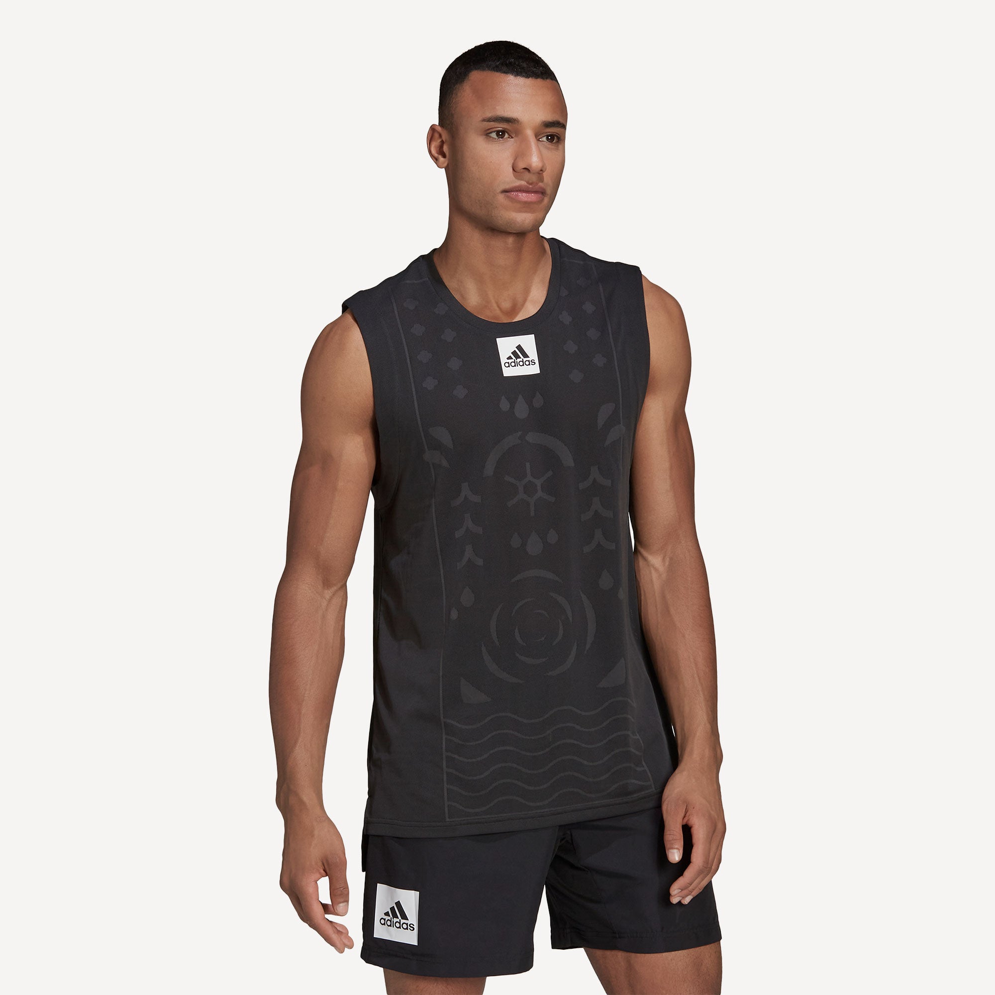 adidas Paris Men's Sleeveless Tennis Shirt Black (4)