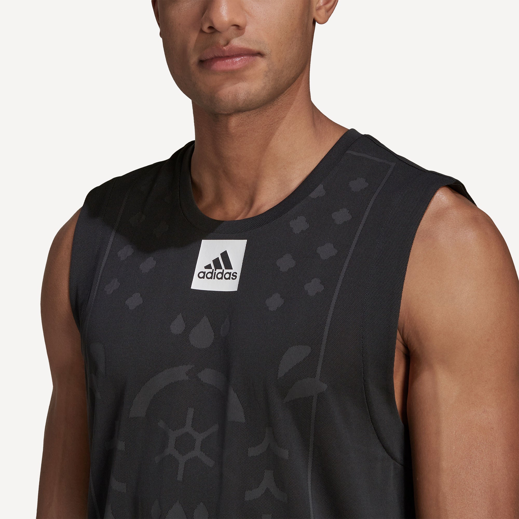 adidas Paris Men's Sleeveless Tennis Shirt Black (5)