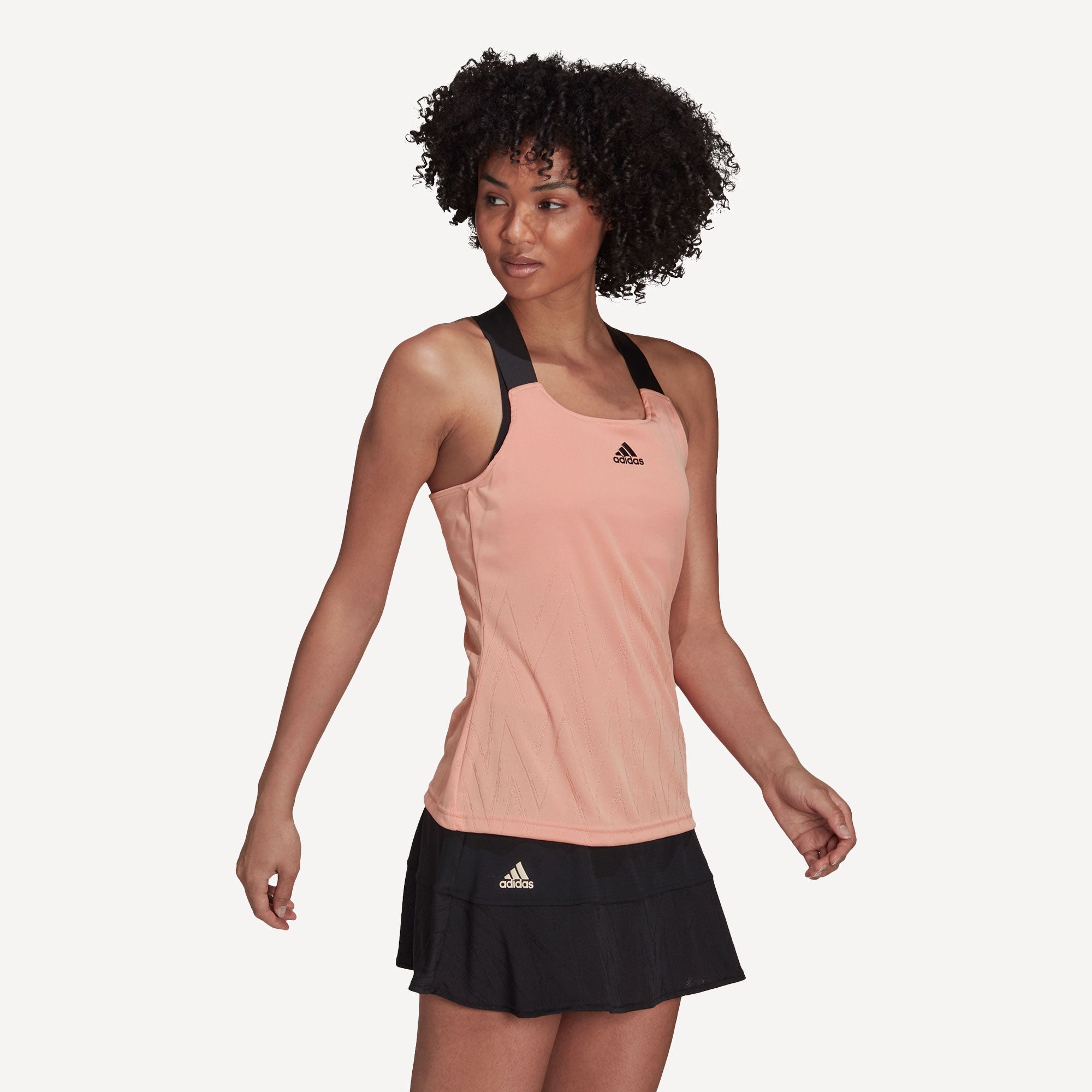 adidas Primeblue Aeroknit Women's Tennis Tank Orange (3)