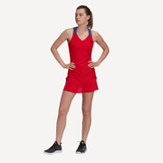 adidas Primeblue AeroReady Women's Y Tennis Dress Red (1)